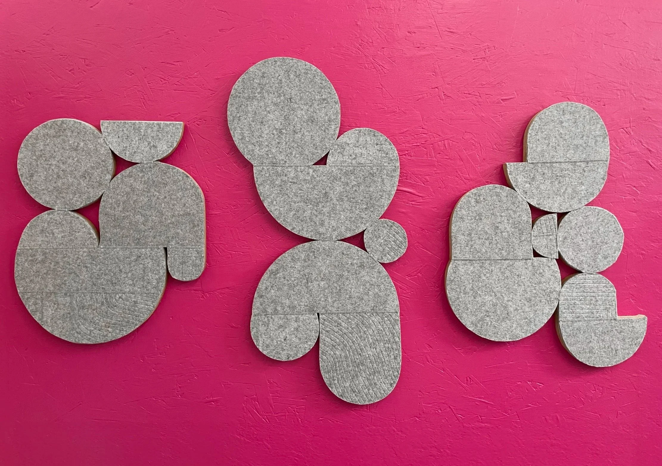 remnants 10, 11 +12 • each is approximately 18" x 24"
