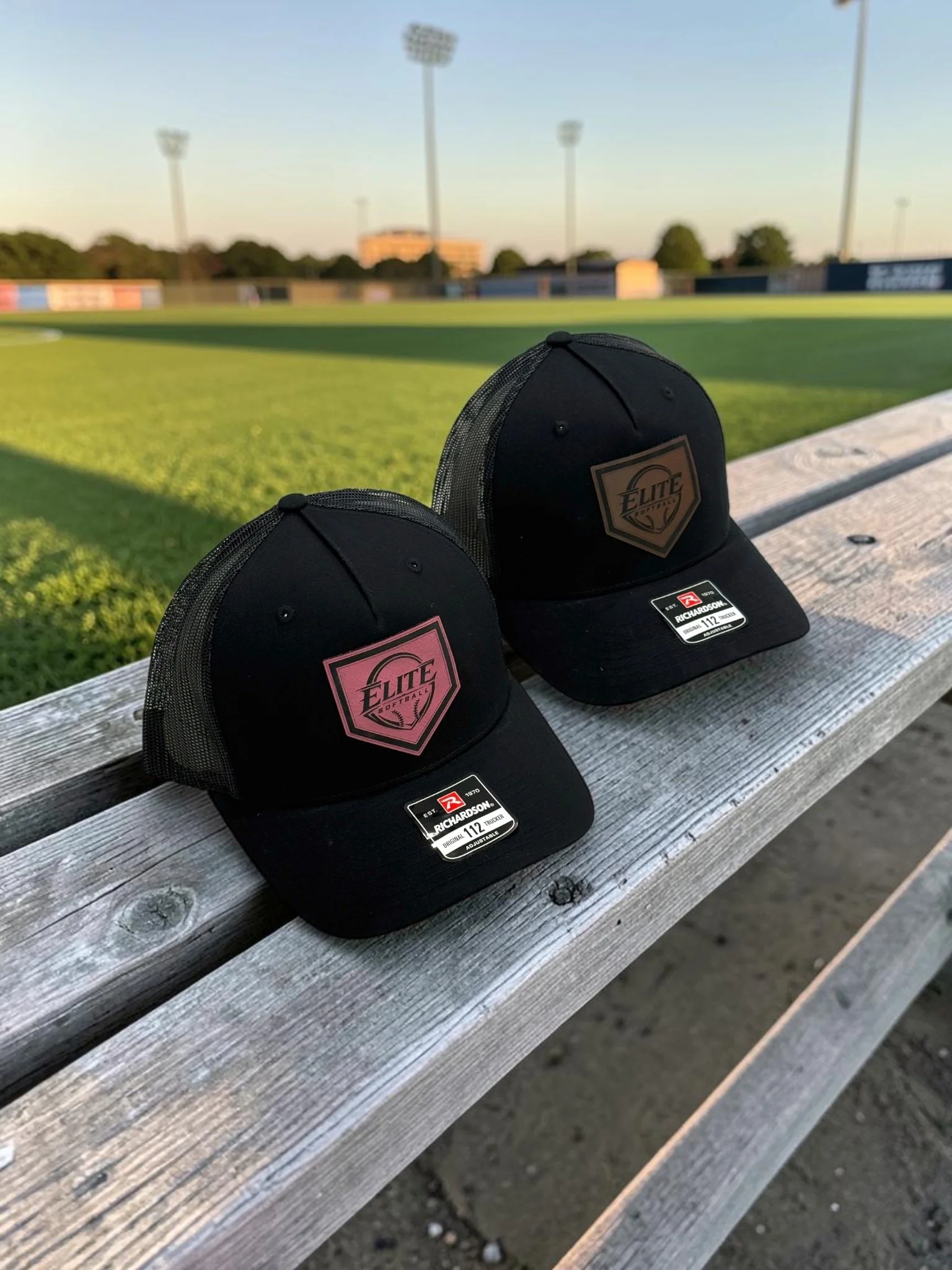 Black Elite Softball Cap
