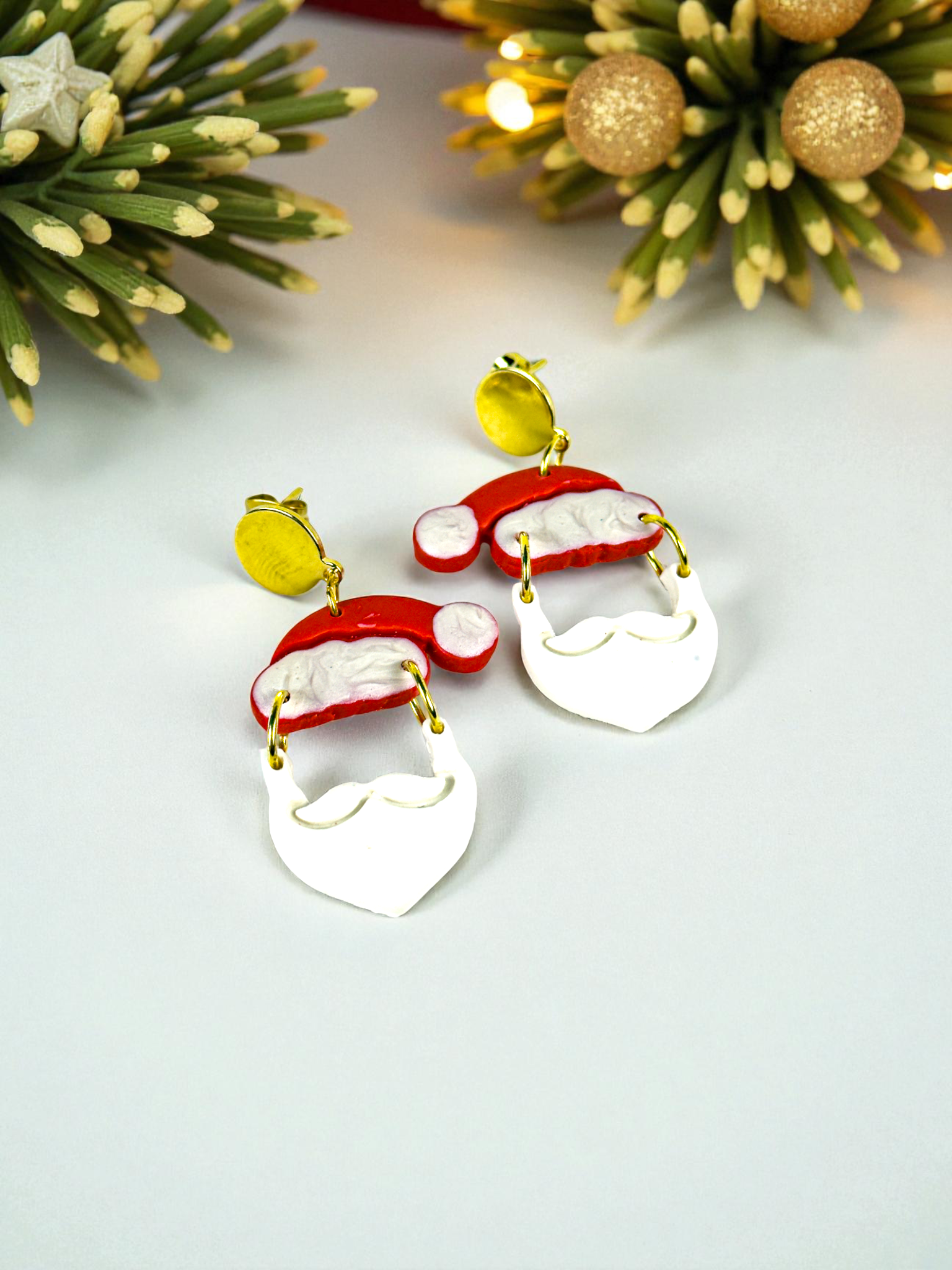 Santa Hat and Beard Dangles