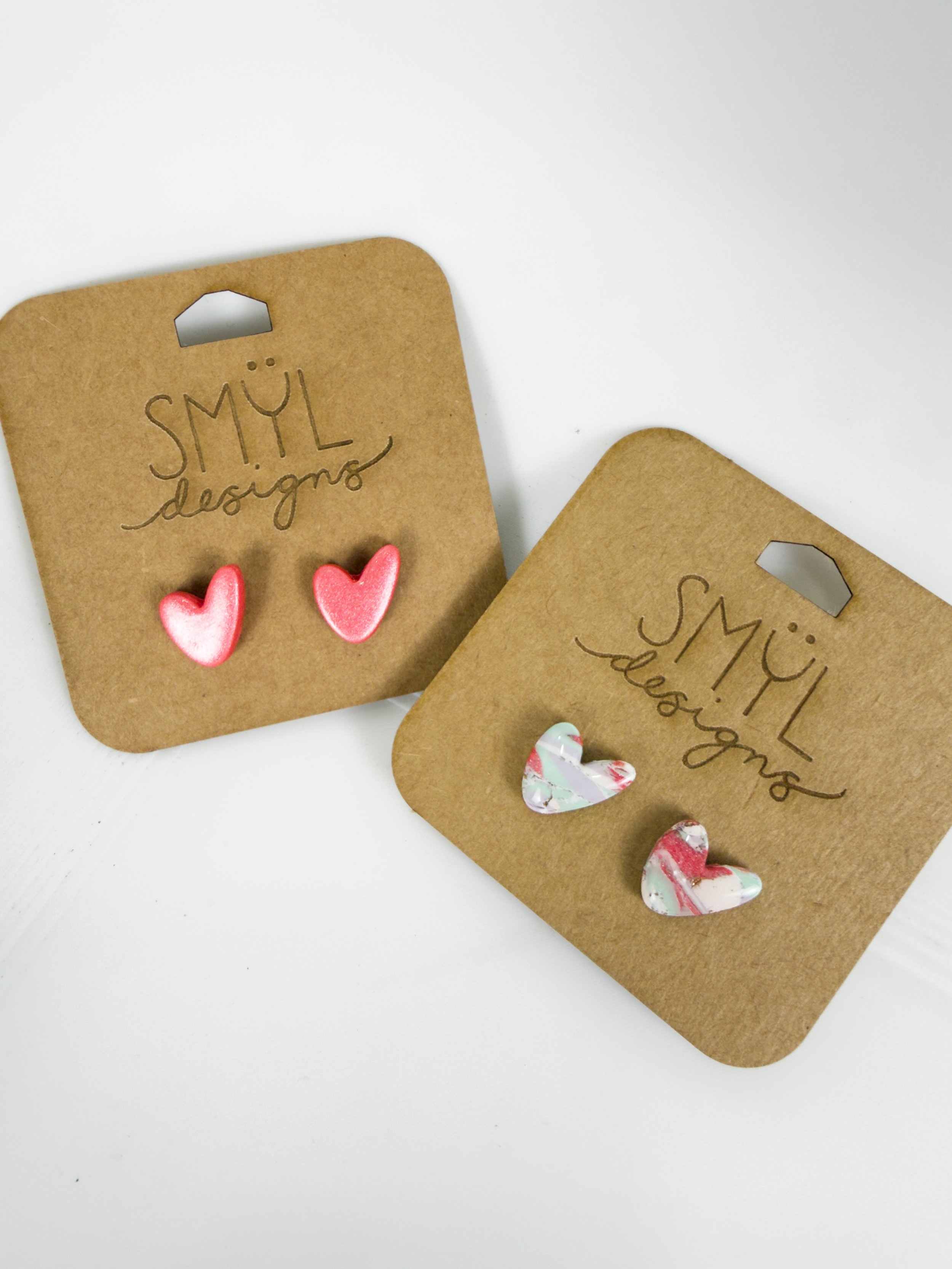 Asymmetrical Heart Studs