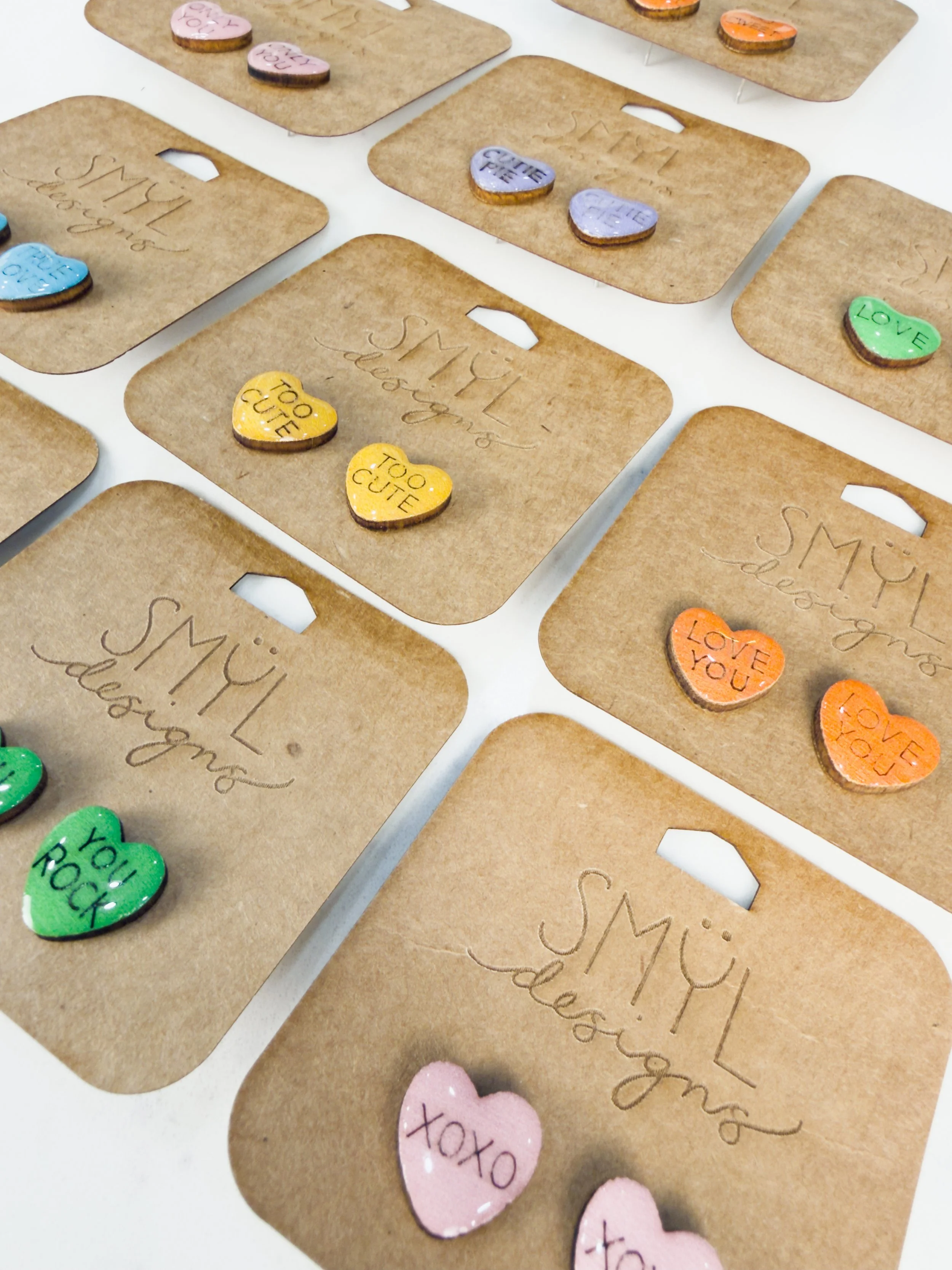 Conversation Heart Studs