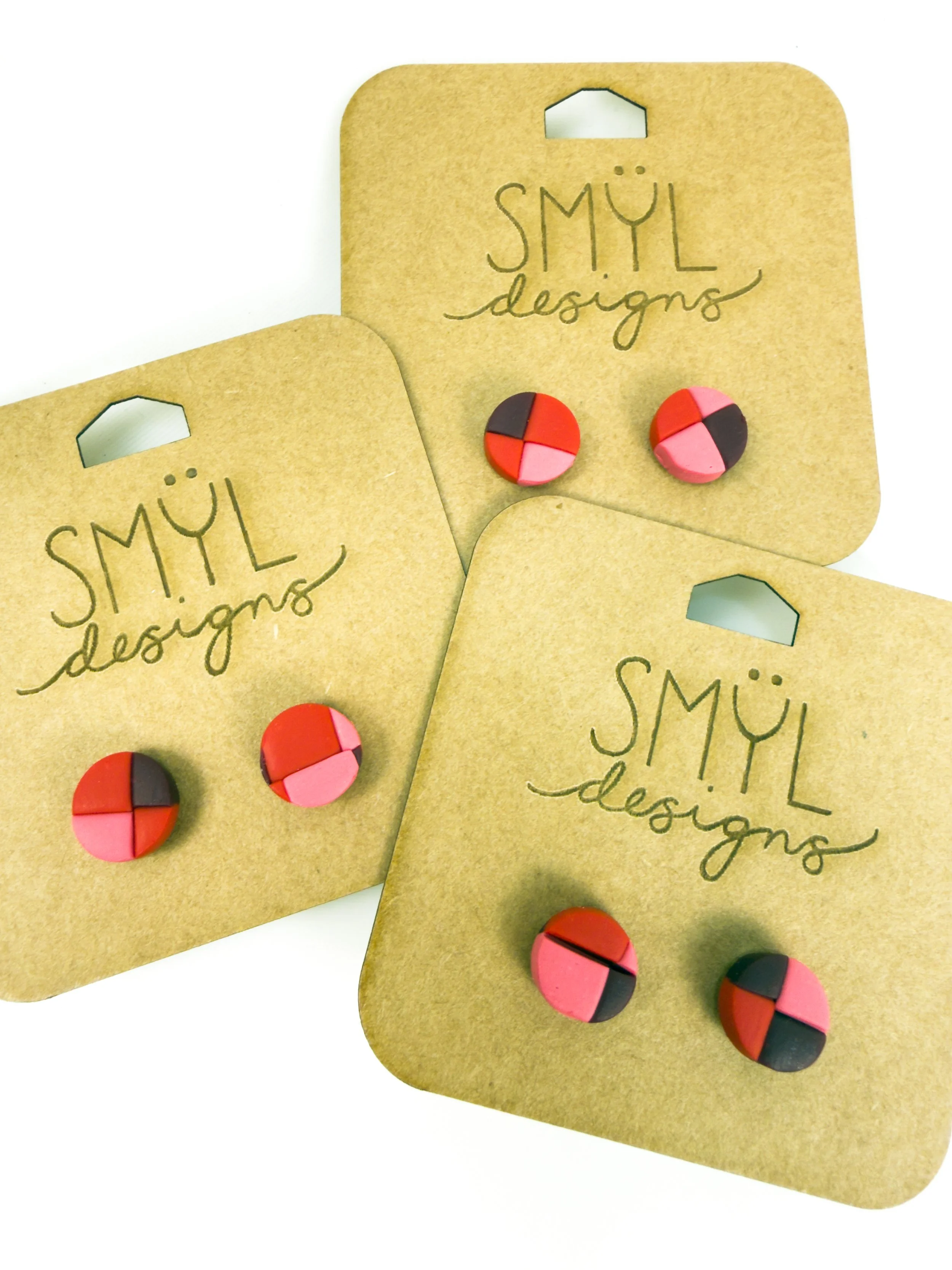 Patchwork Circle Studs