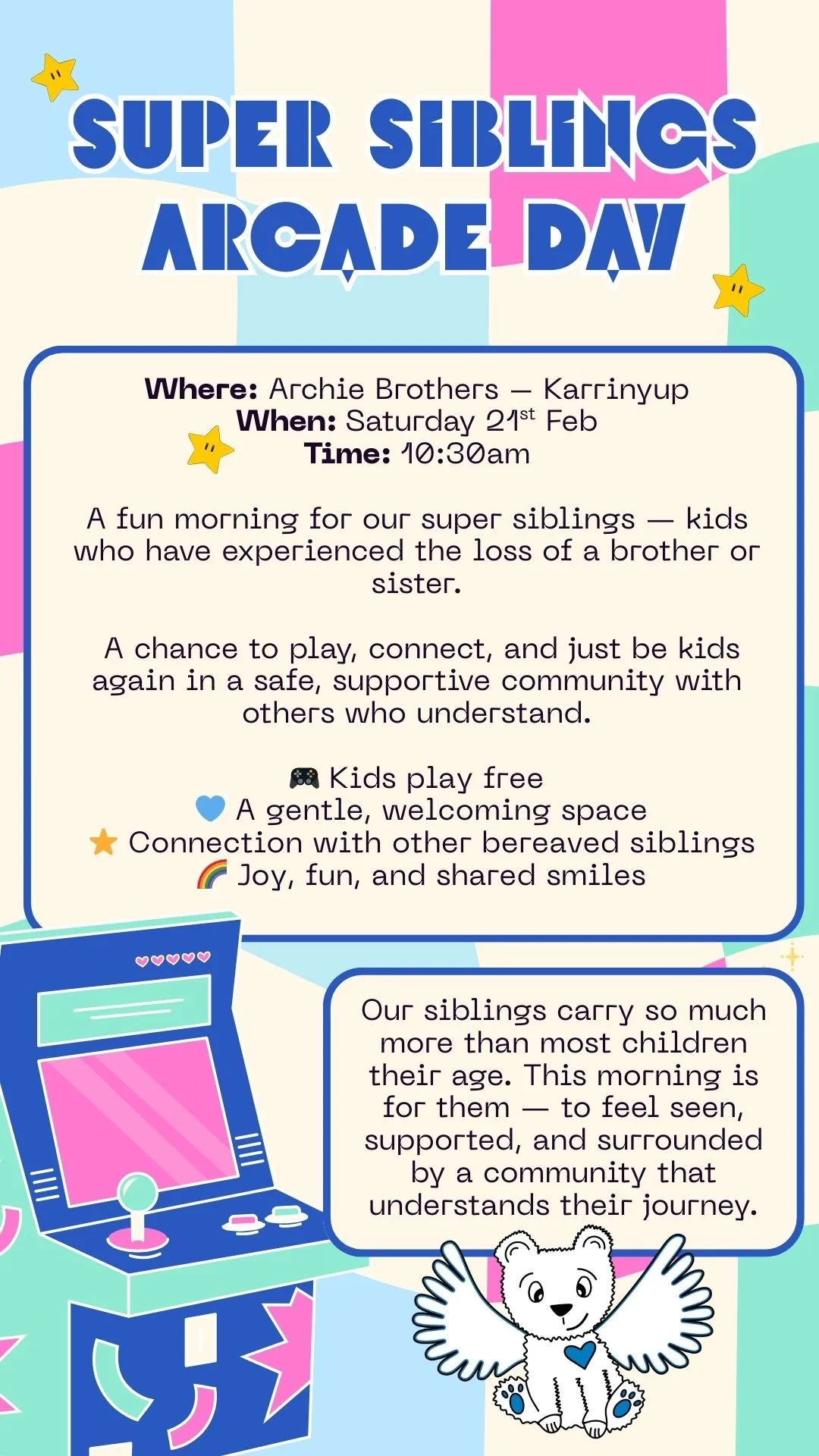 Super Siblings Arcade Day