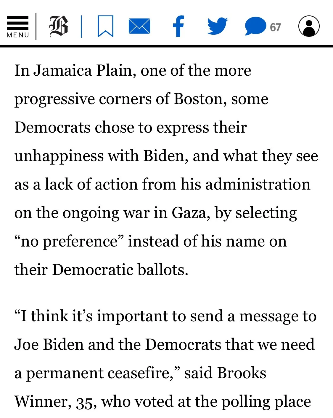 Globe: Mass. voters share hopes and fears for country, as they cast Super Tuesday ballots