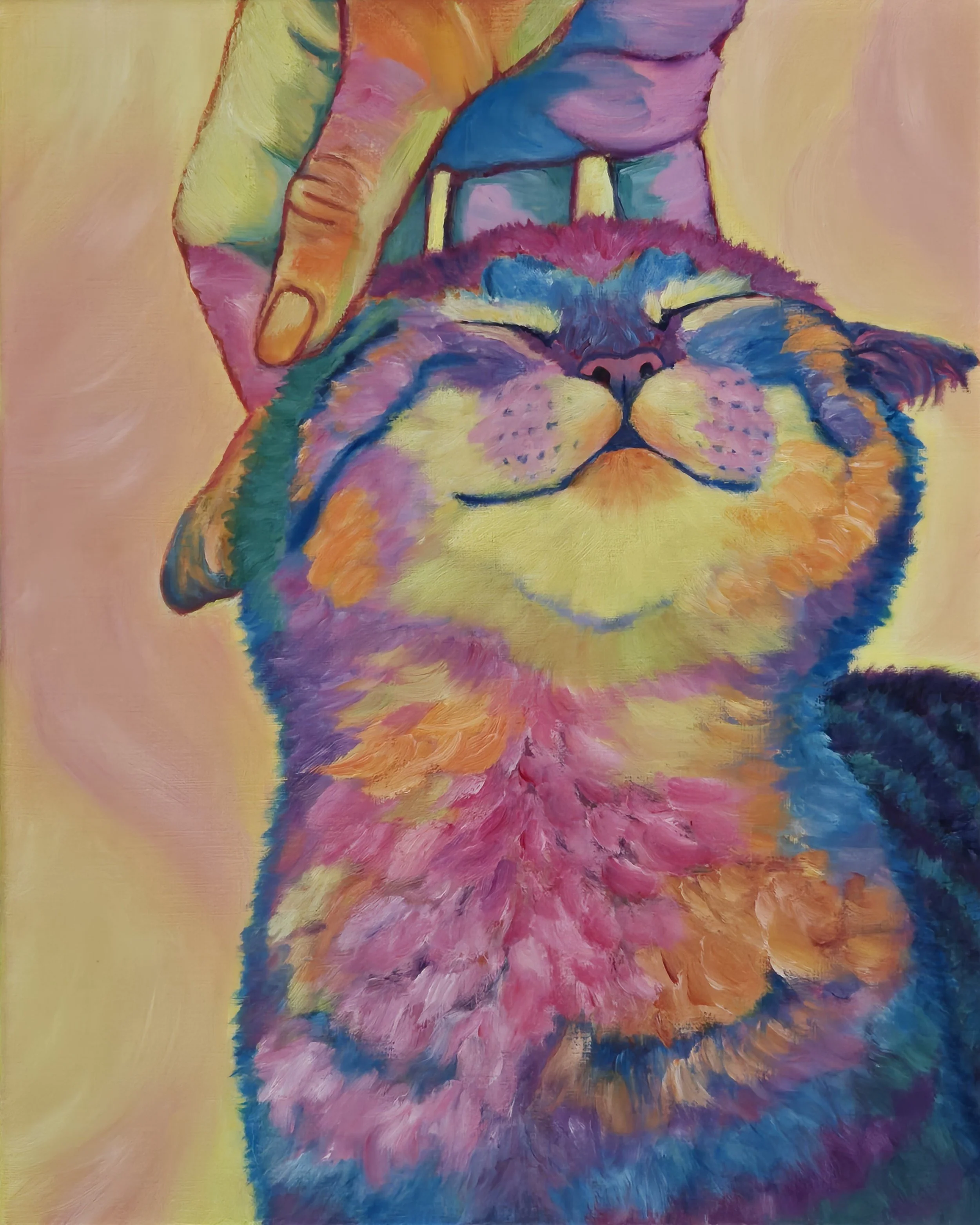 Ecstatic Sparkles | 2026 | Mixed media and oil on canvas | 50 x 40 cm