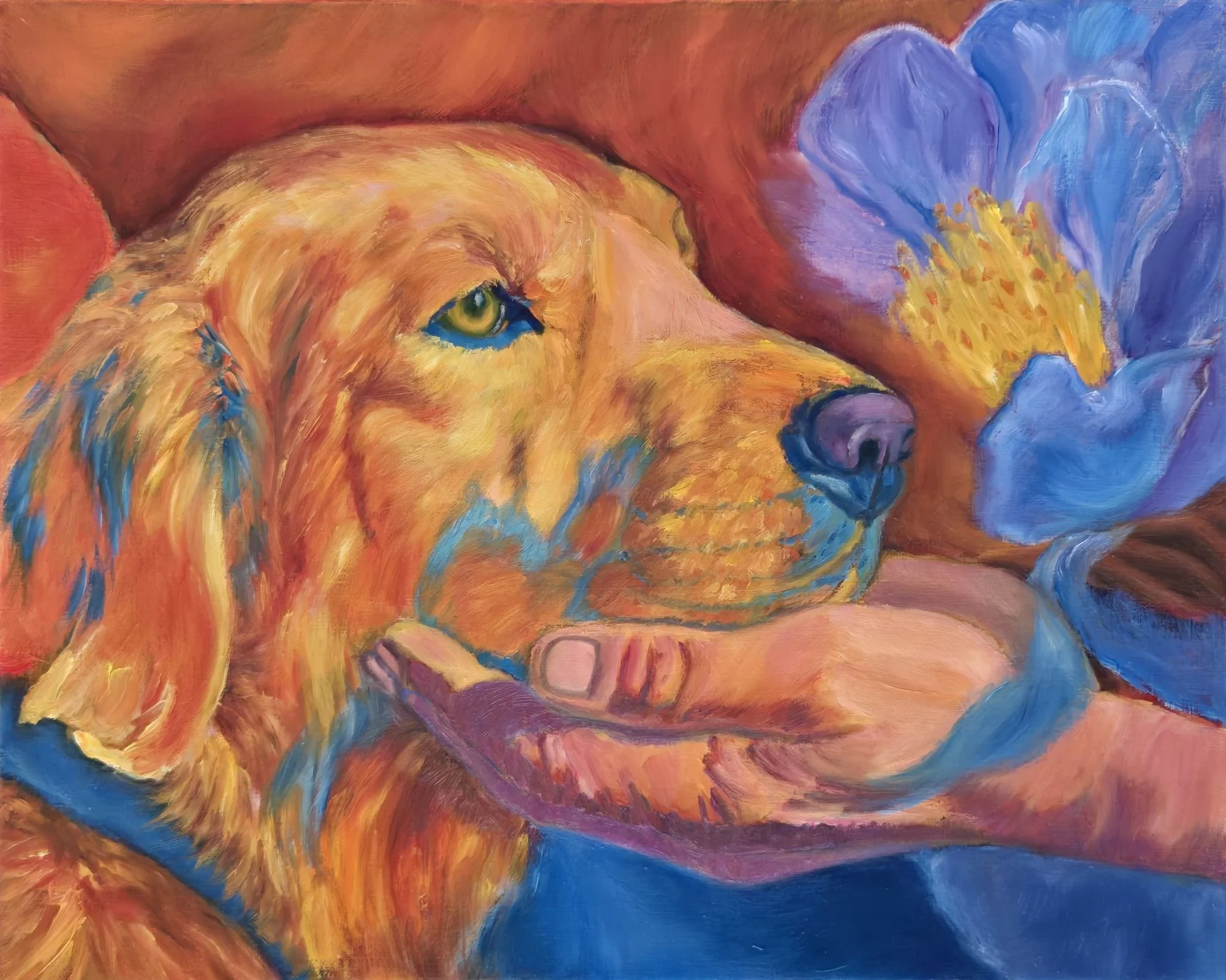 The Warmth that Carries | 2026 | Mixed media and oil on canvas | 40 x 50 cm