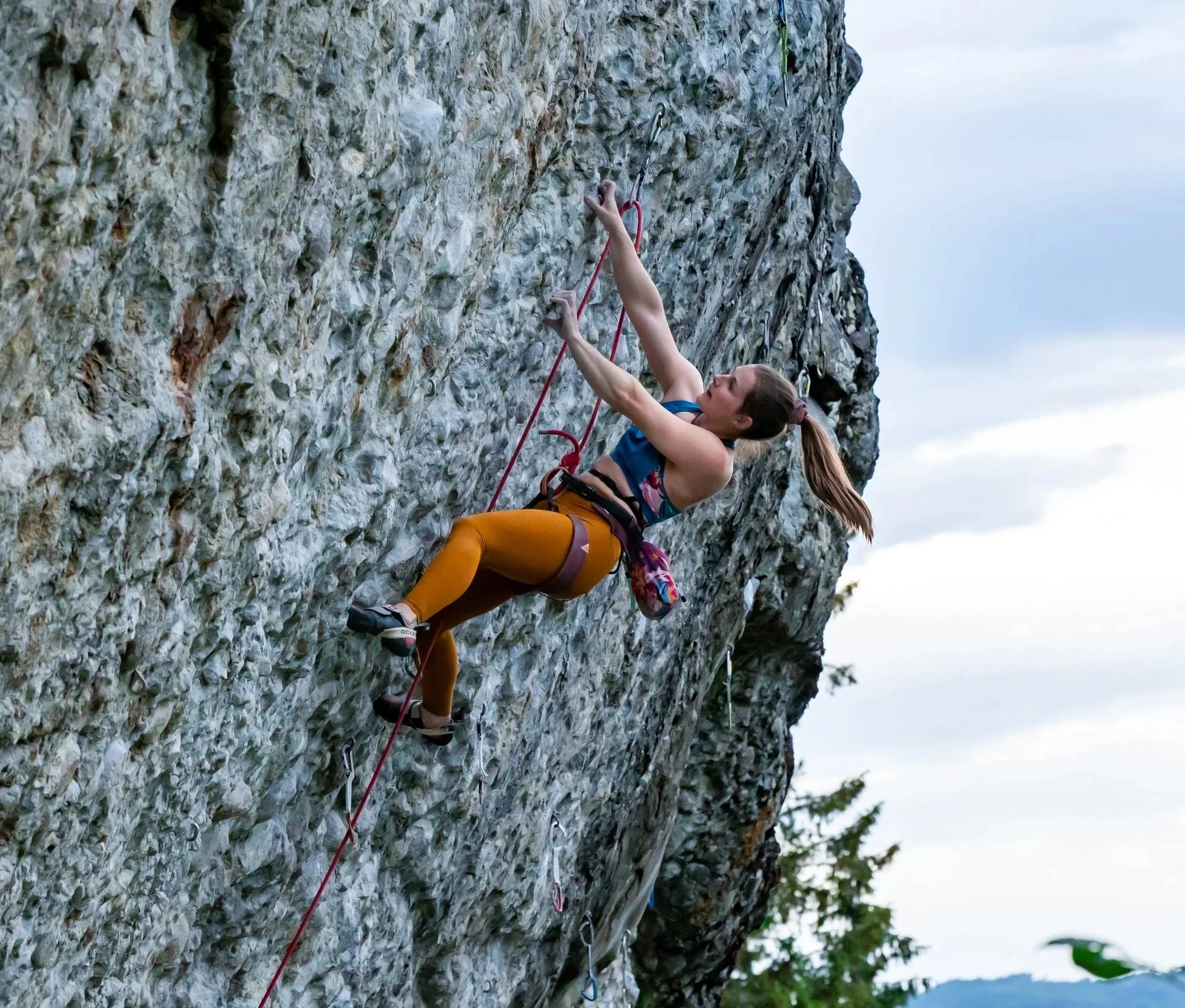 Ragnhild Eriksrud climbing Satan export (8b) Hell, Norway