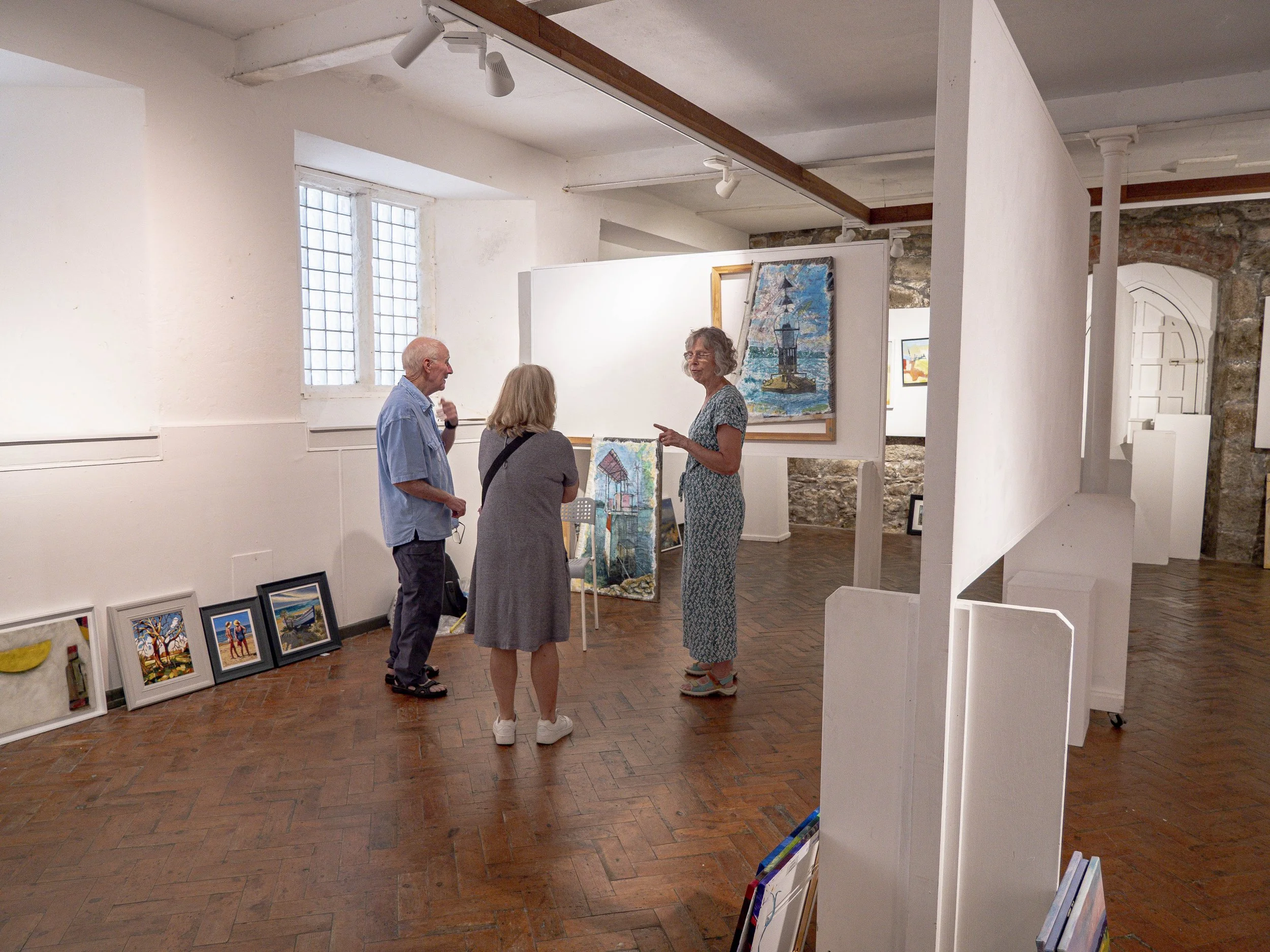 Hanging the exhibition...