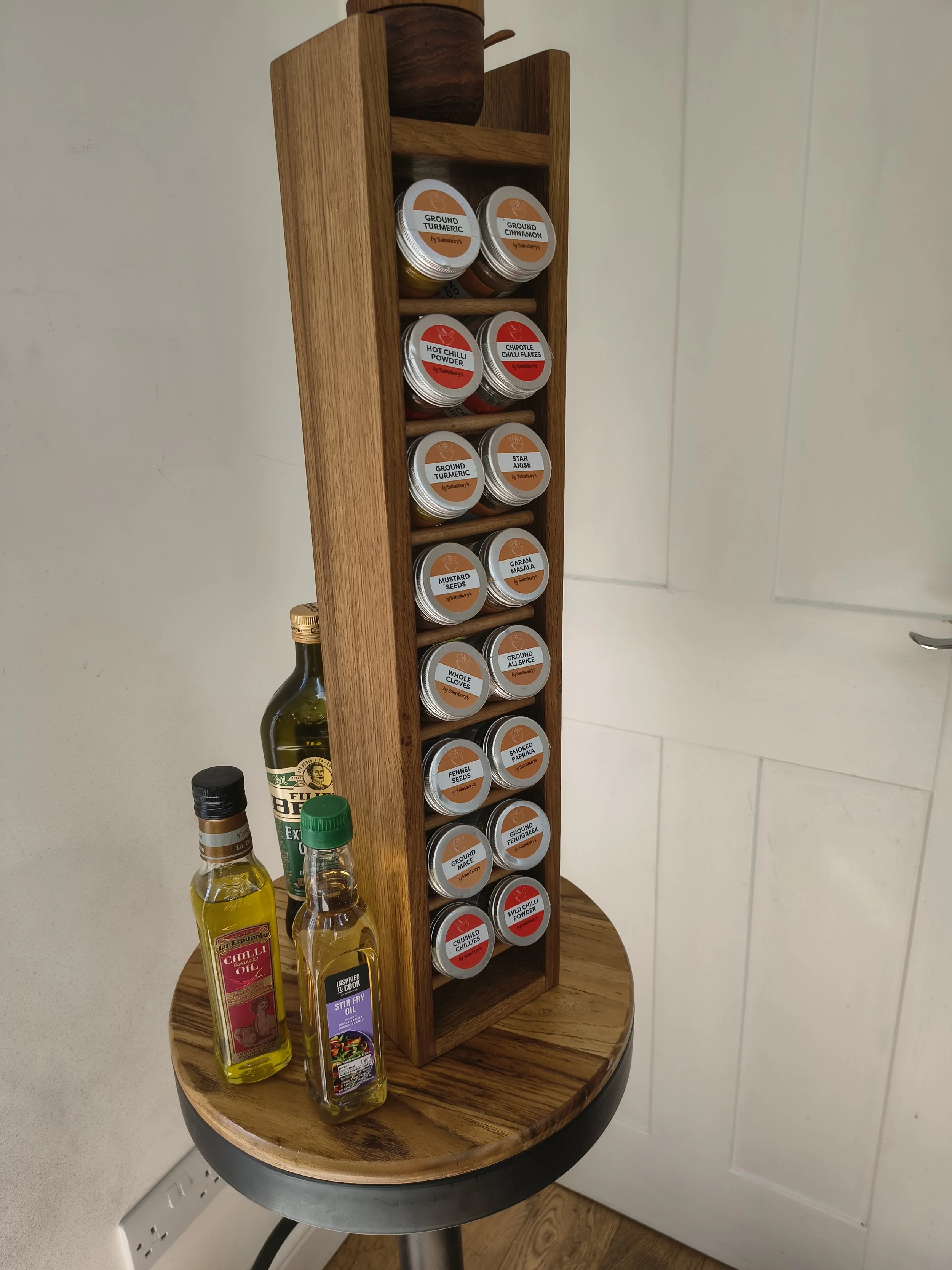 Oak Spice Rack