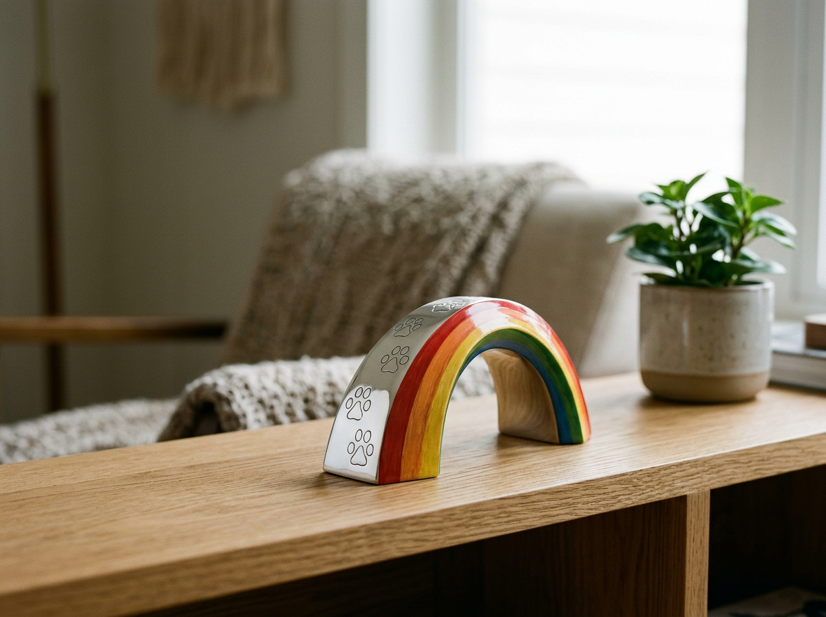 Aluminium & Ceramic Coated Rainbow Pet Urns