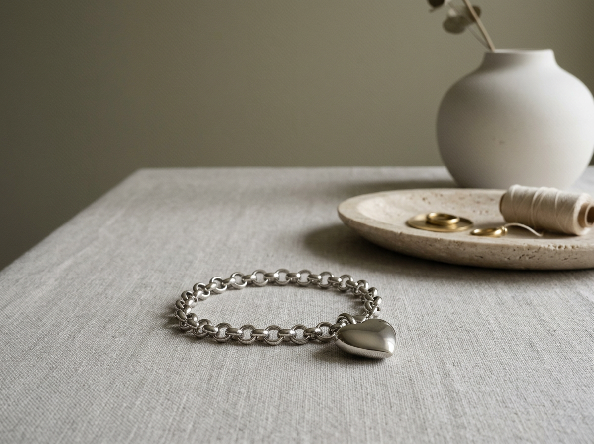 Heart Link Chain Urn Bracelet