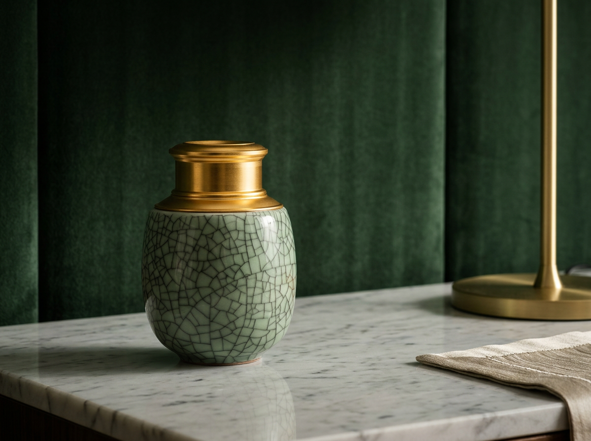 Beautiful porcelain urns