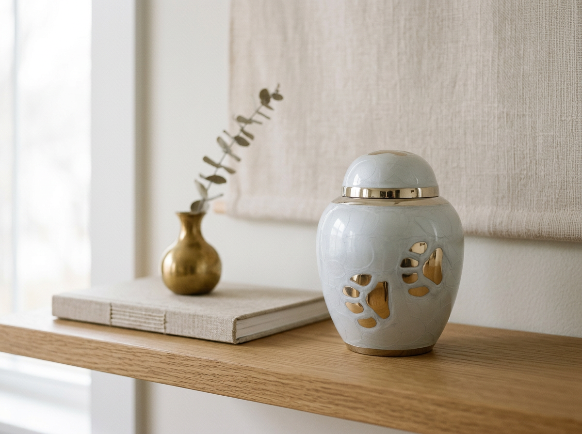 Paw Print Memorial Pet Urn