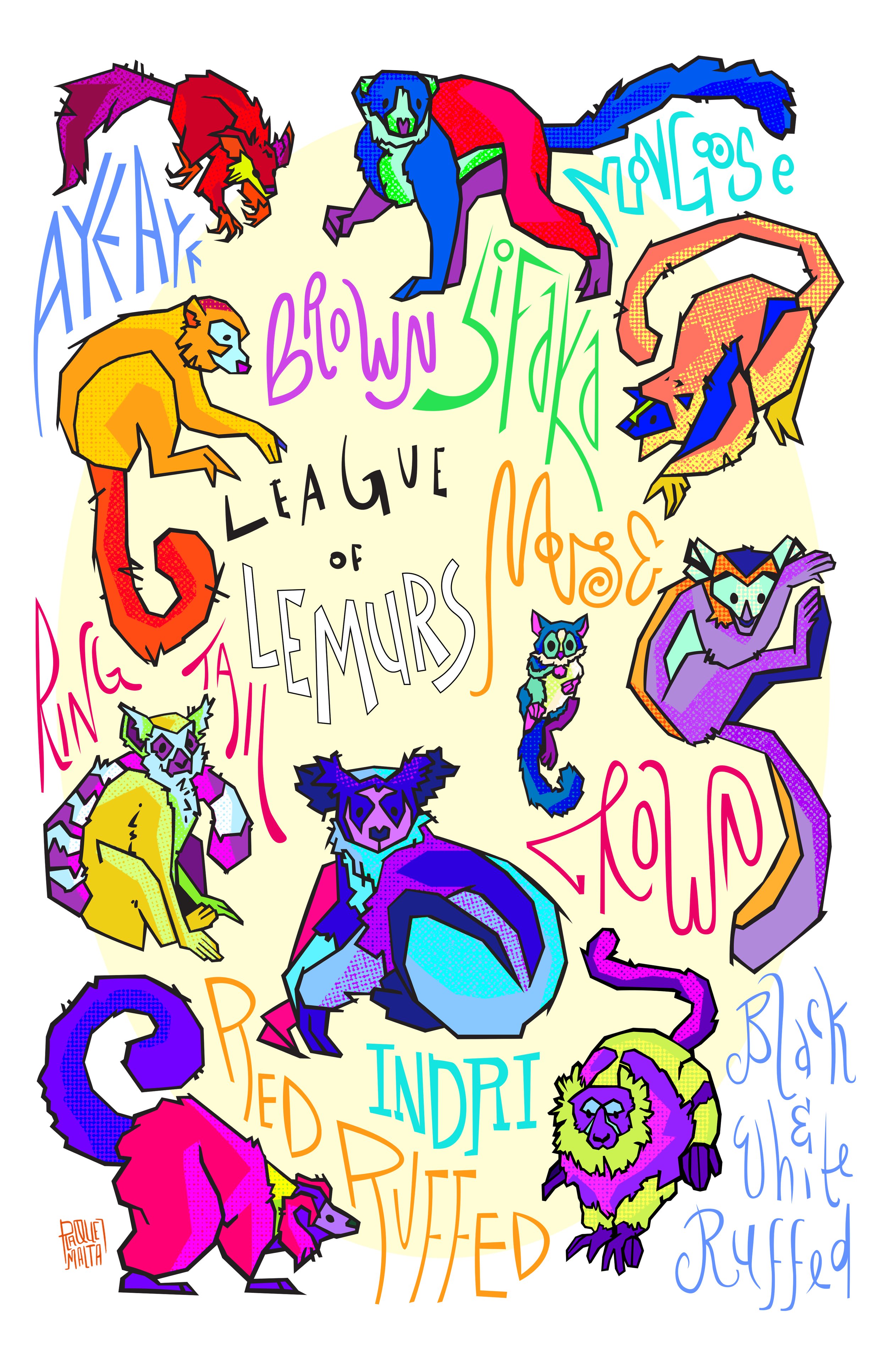 League of Lemurs Poster