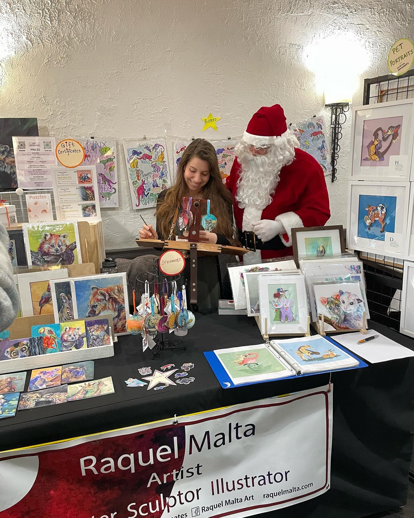 Making friends and custom artwork and ornaments at the #ridgewoodholidaymarket for the last day today! Come on by and say hi and grab your last minute gifts! (There&rsquo;s a bunch of other goodies here too) at 16th Chestnut St in Ridgewood NJ