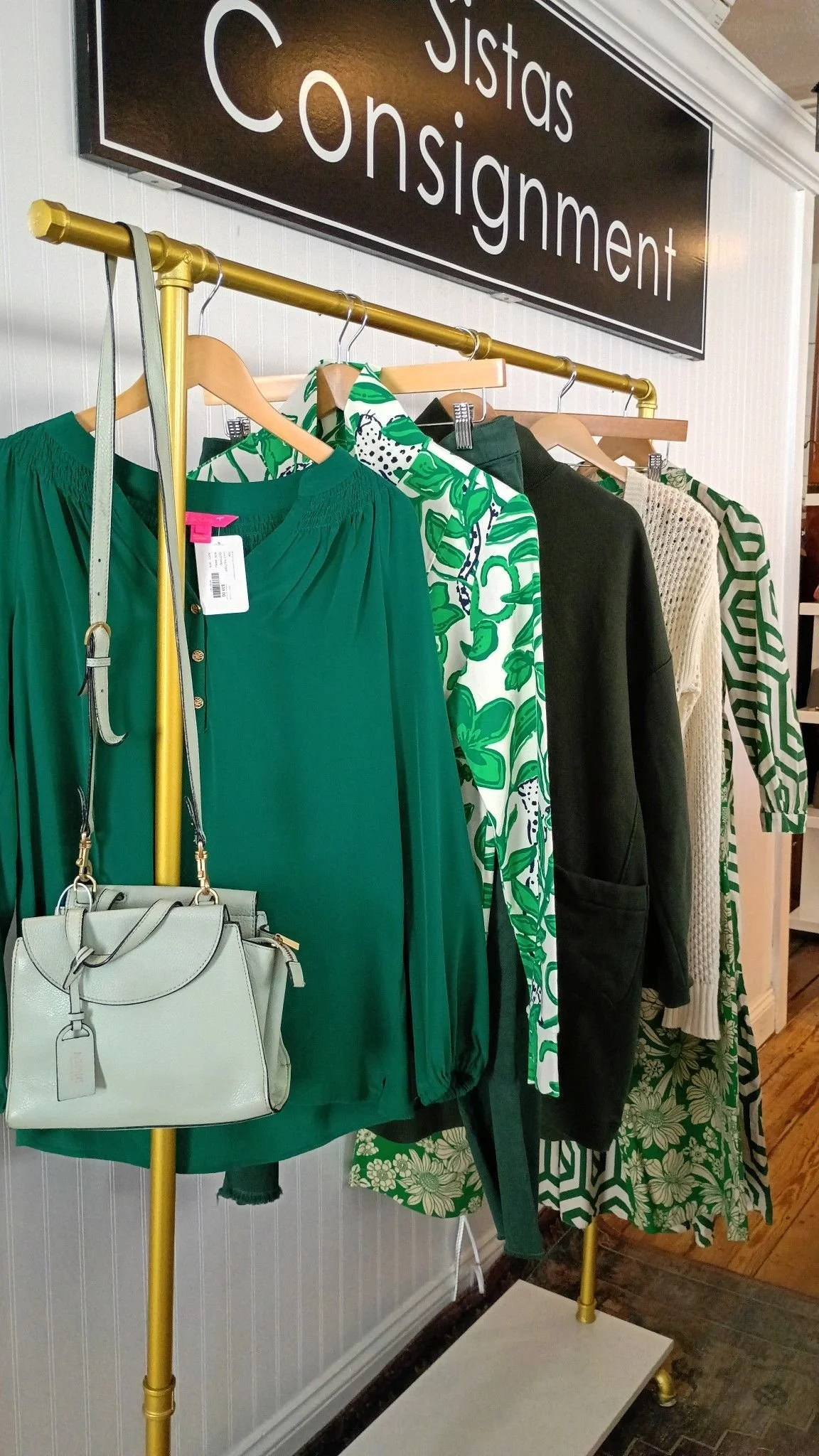 Looking for 💚 We gotcha !
Lilly Pulitzer top size small $39
Lilly Pulitzer quarter zip  size x small $39
Frank &amp; Eileen pants size 10 $59
Pomander Place dress size small $47
Kerri Rosenthal cardigan size small $59
Sezane pants size 40 $59
Zara d