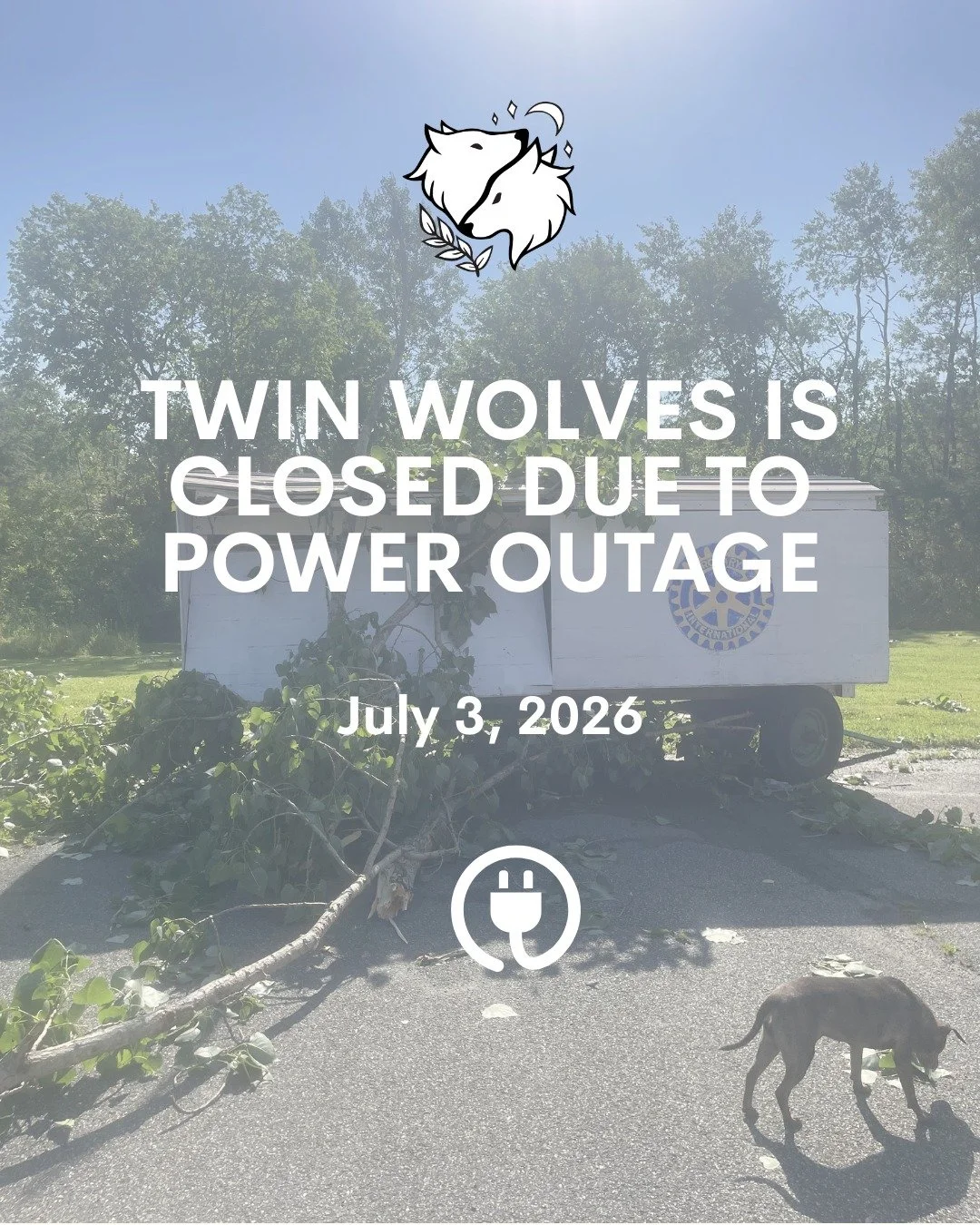 We're closed today, Friday, July 3, due to a power outage. For anyone with appointments, we've left voicemails and sent emails to reschedule. Thanks for understanding!