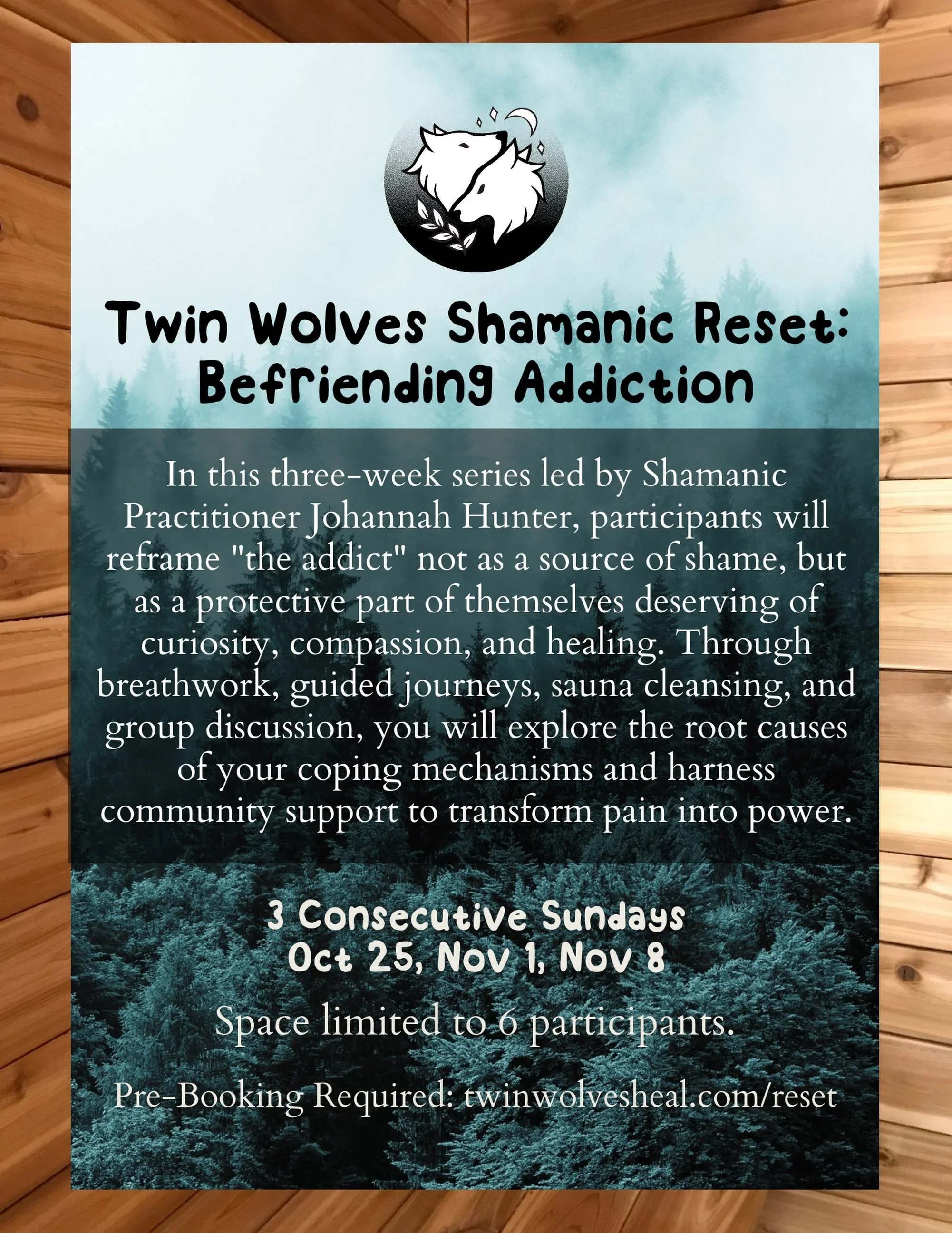Join us for this special three-week series led by Shamanic Practitioner Johannah Hunter. Over three consecutive Sundays, participants will reframe their idea of &ldquo;the addict&rdquo; not as a source of shame but as a protective part of themselves,