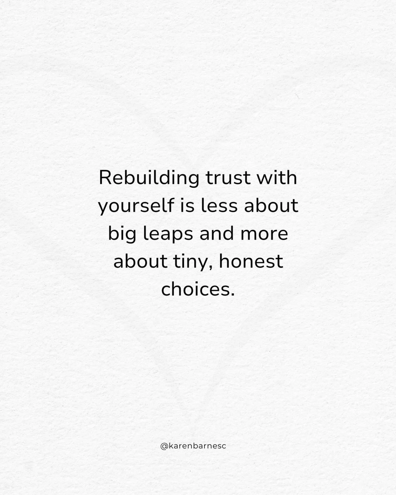 It&rsquo;s funny how the smallest moments tell the whole story, isn&rsquo;t it?

The moment you stop overriding your intuition, saying  yes out of habit, and you actually pause long enough to hear what you need.

That&rsquo;s where self-trust grows..