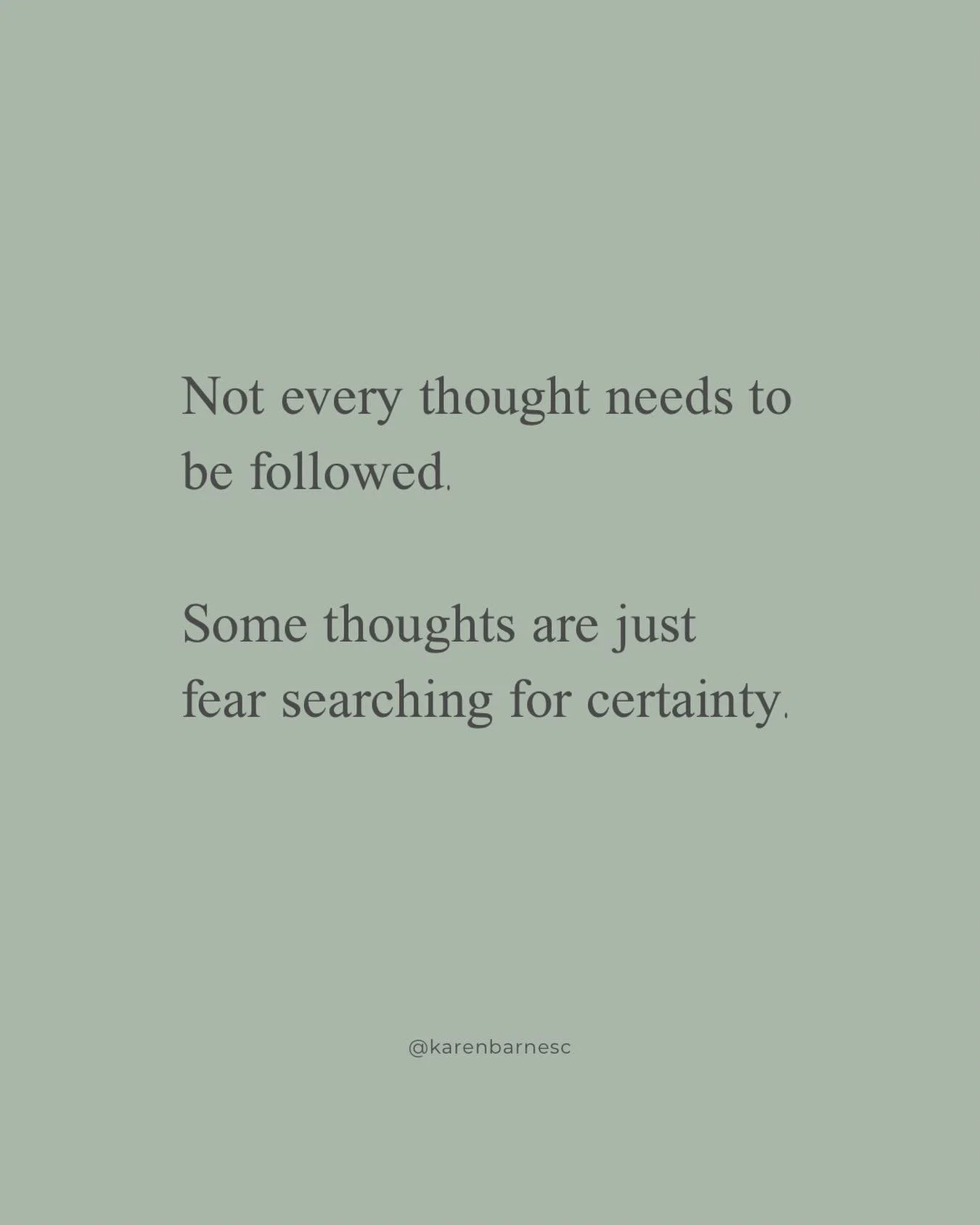 A lot of overthinking comes from the mind trying to create certainty before we feel safe enough to move forward.

So we replay conversations.
Go over situations again and again.
Try to work out what we missed or what we should have done differently
M