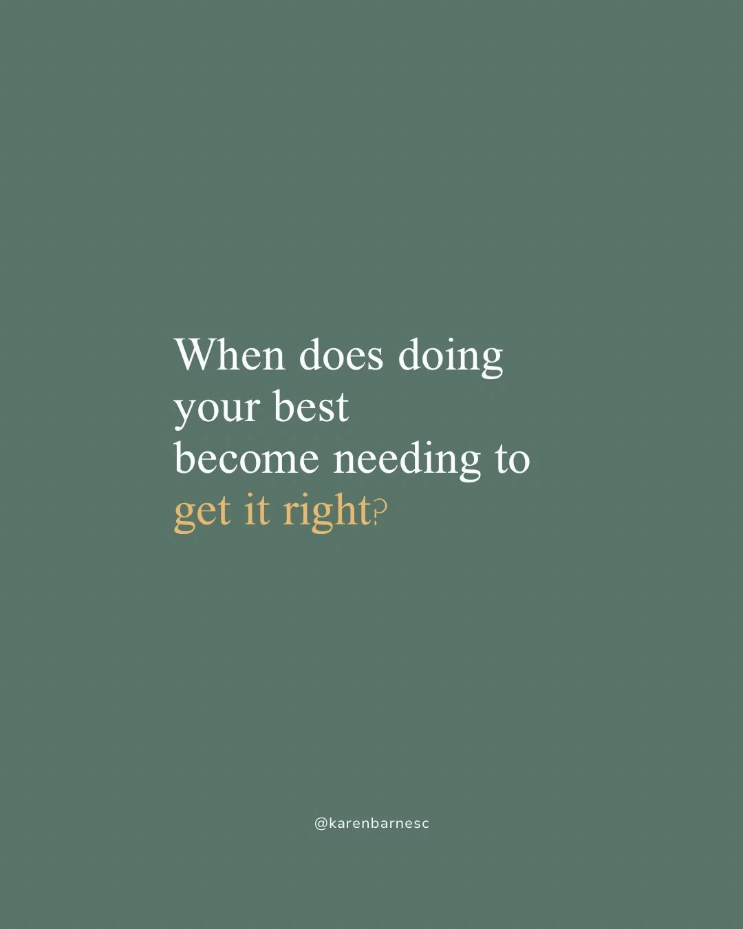 Perfectionism doesn&rsquo;t always look like trying to make something perfect.

Sometimes it&rsquo;s the extra check, the small adjustment, or finding one more thing to change even when what you&rsquo;ve done is already good enough.

It&rsquo;s a com