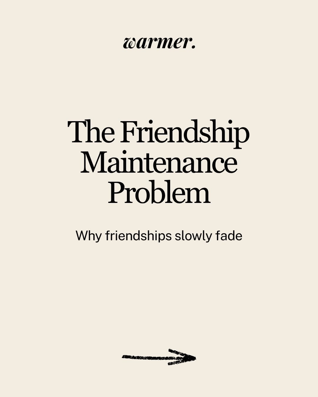 Friendships don&rsquo;t usually end. They fade. Warmer helps you keep them alive.

Download app now in the App Store or visit www.warmer.com. Both links in bio.

#friends #friendship #connection