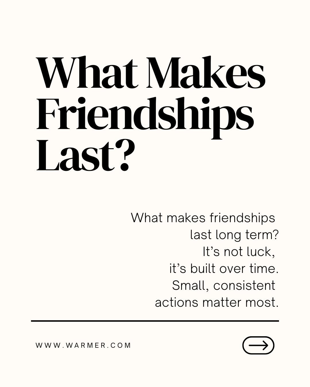 Long-term friendships aren&rsquo;t built in big moments. They&rsquo;re built in the small ones, over and over again. That&rsquo;s exactly why we built warmer.

Download the app in the App Store or visit www.warmer.com. Links in bio. 

#friends #frien
