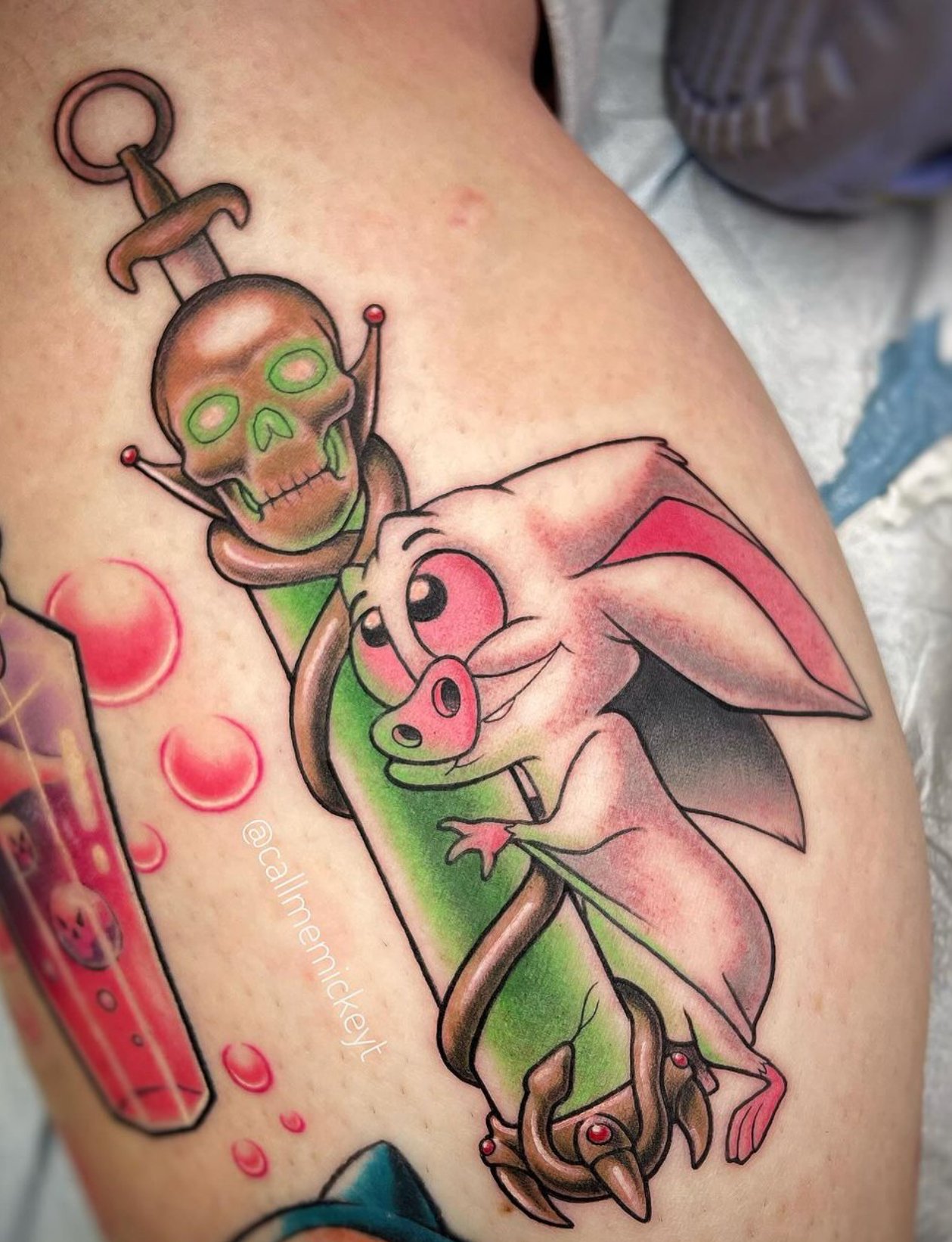 Anastasia Bartol 90s cartoon tattoo