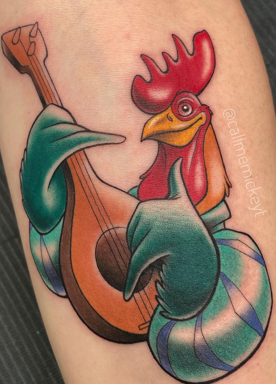 Rooster from Robin Hood Disney tattoo