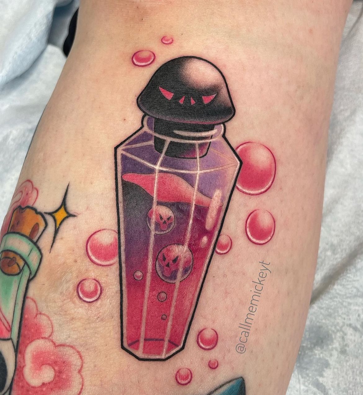Hercules Disney poison bottle tattoo