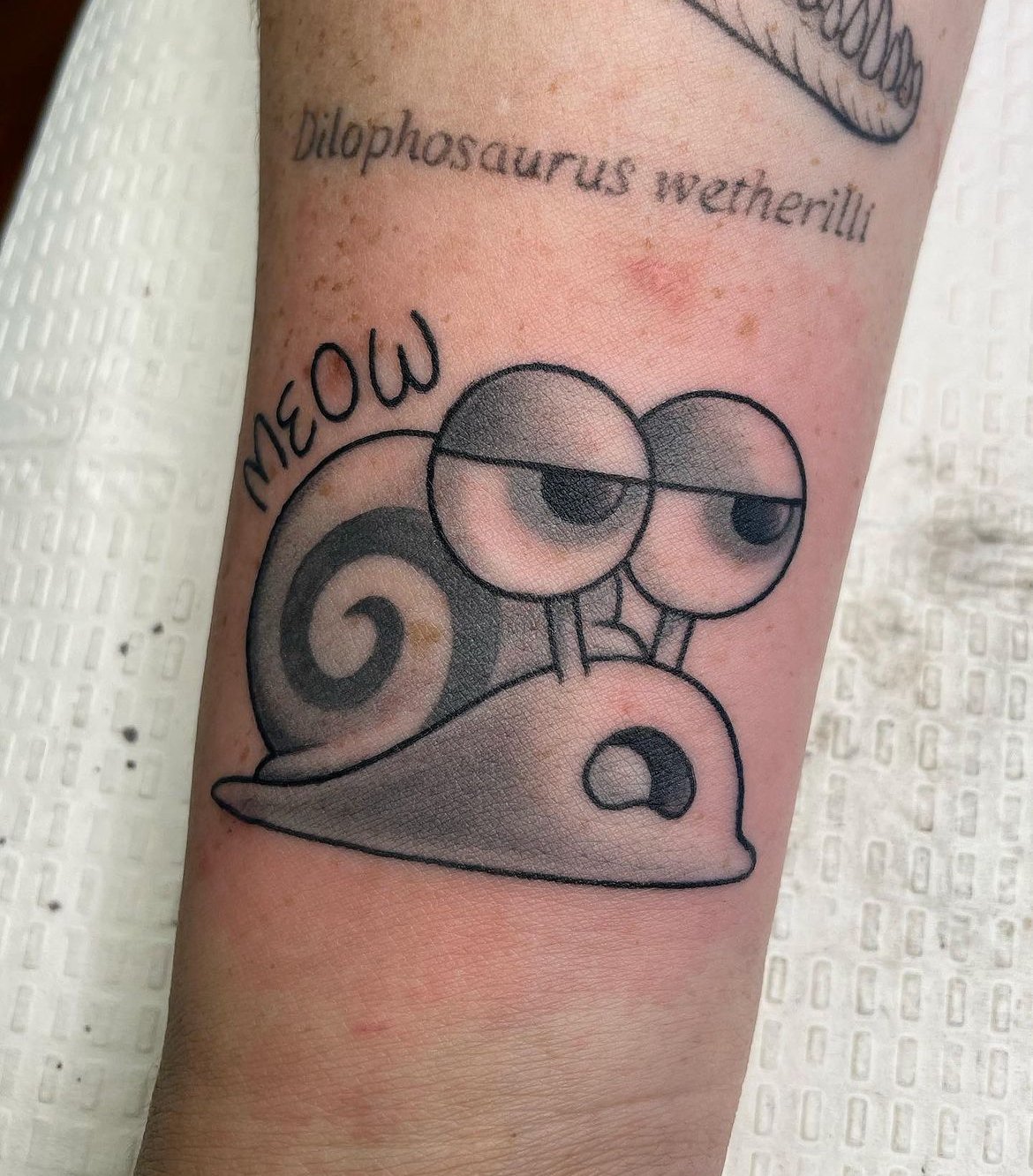 Gary sponge bob tattoo black and grey