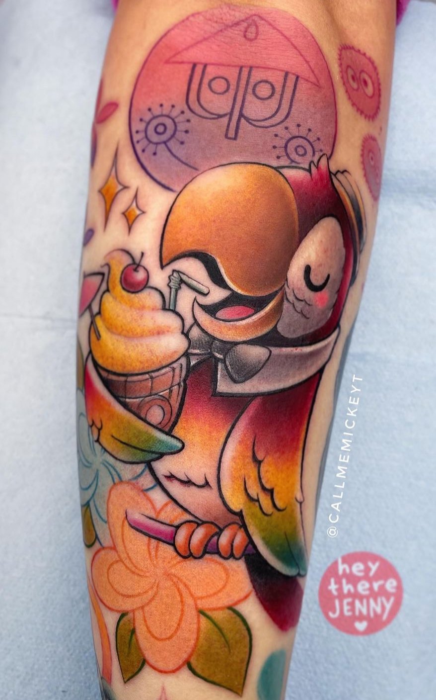 Tiki room bird Disney tattoo