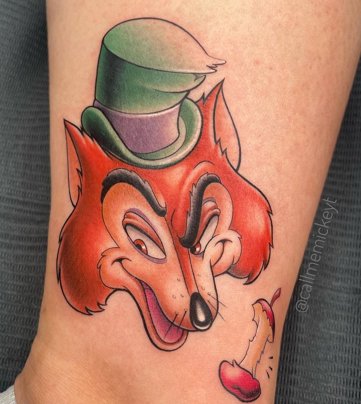 Honest John Disney Pinocchio tattoo