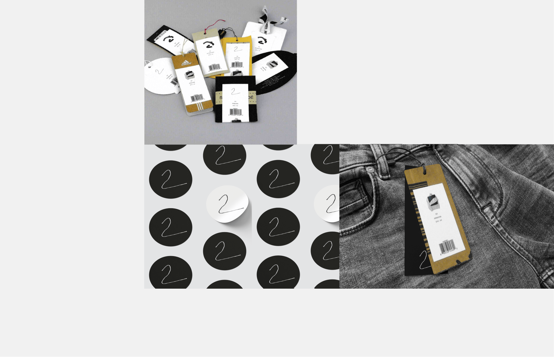  A cohesive identity system applied across packaging, tags, and retail touchpoints. 