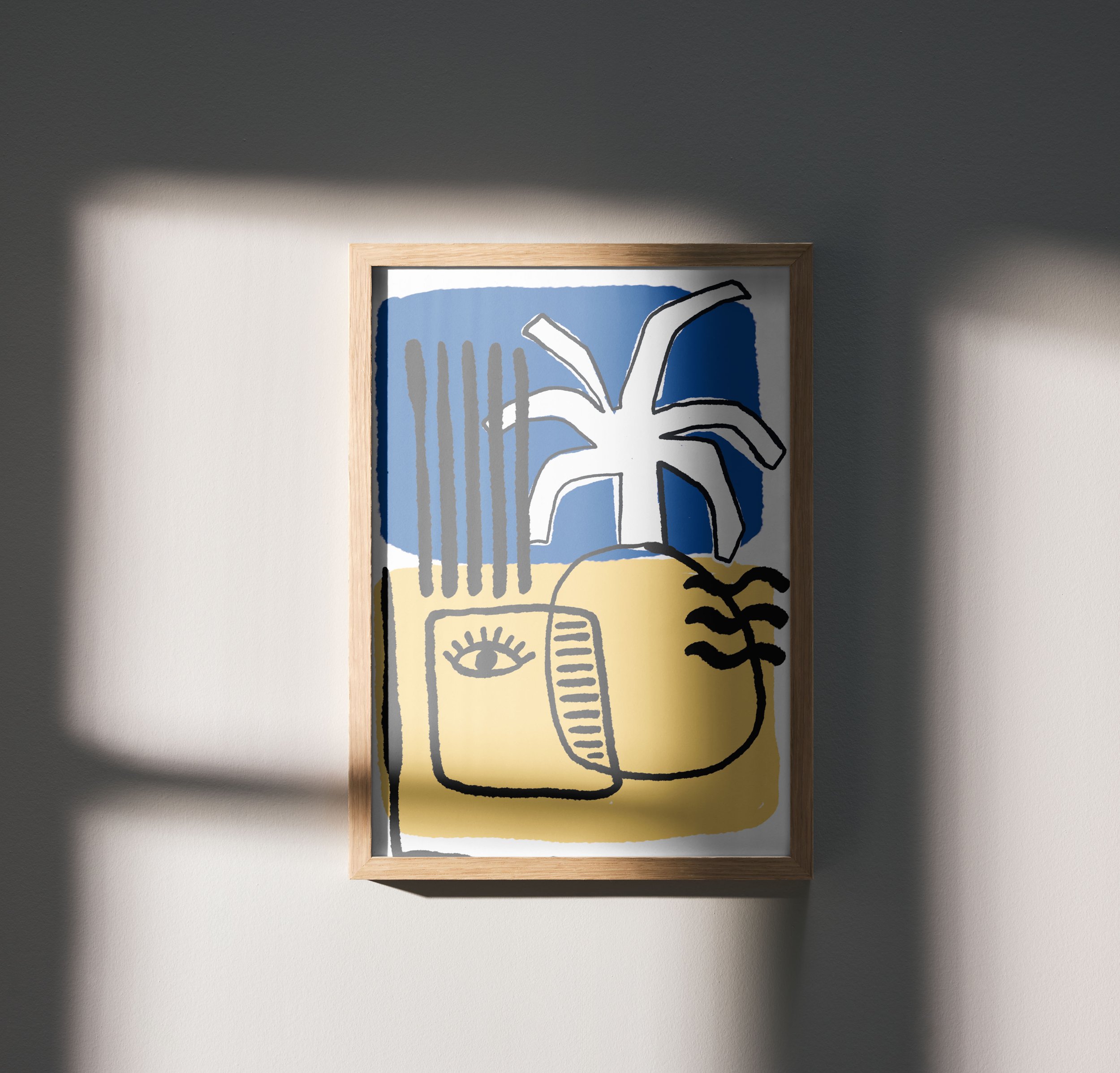 BLUE YELLOW PALM