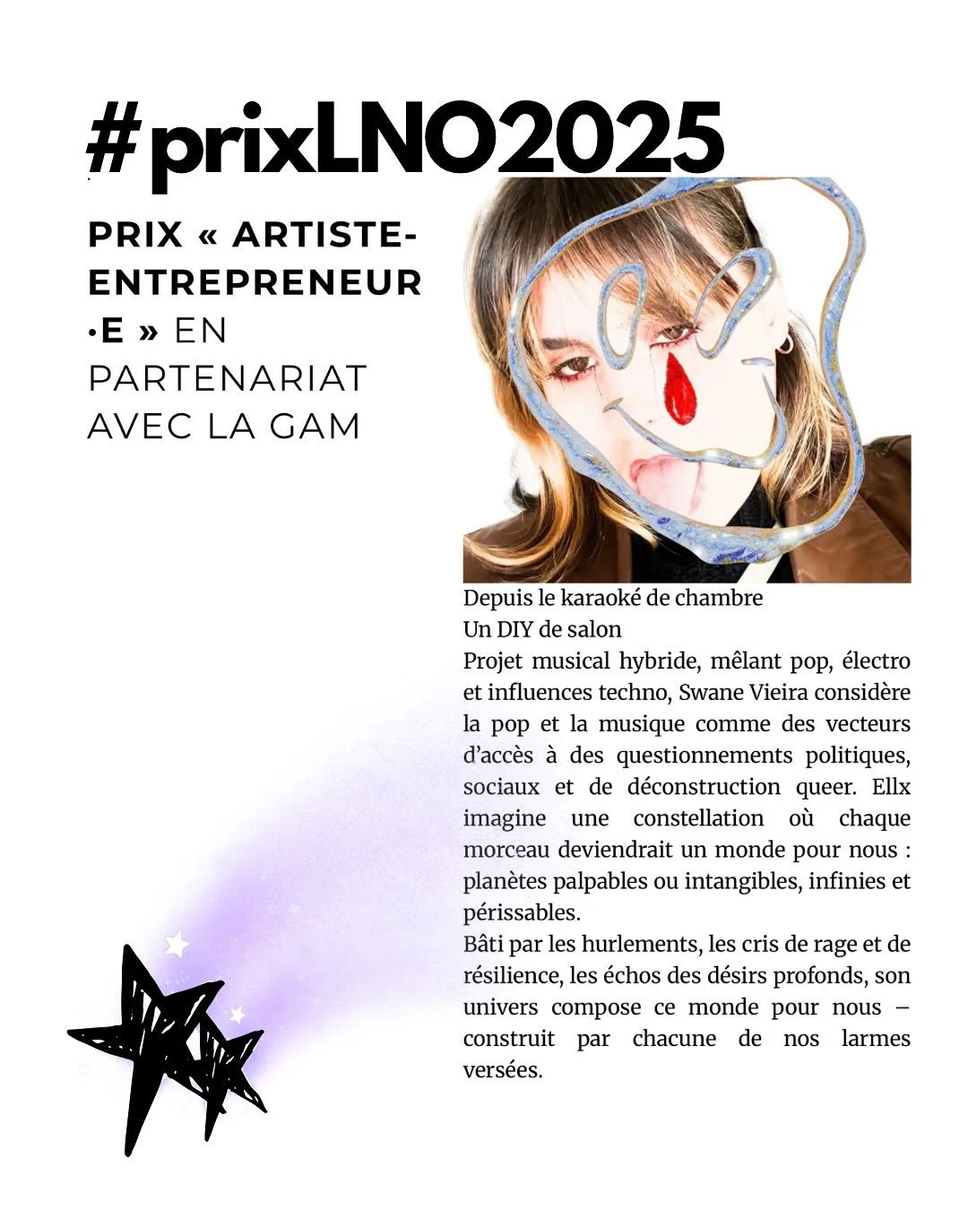 Trop fi&egrave;rx de vous annoncer que je fais partie de la promo 2025 de @lanouvelleonde dans la cat&eacute;gorie #artisteentrepreneur 
Remise de prix de star au @mamamusicandconvention ✨👀 
@wearelagam 
Cc &agrave; la team @saintevictoiremusic @a.l
