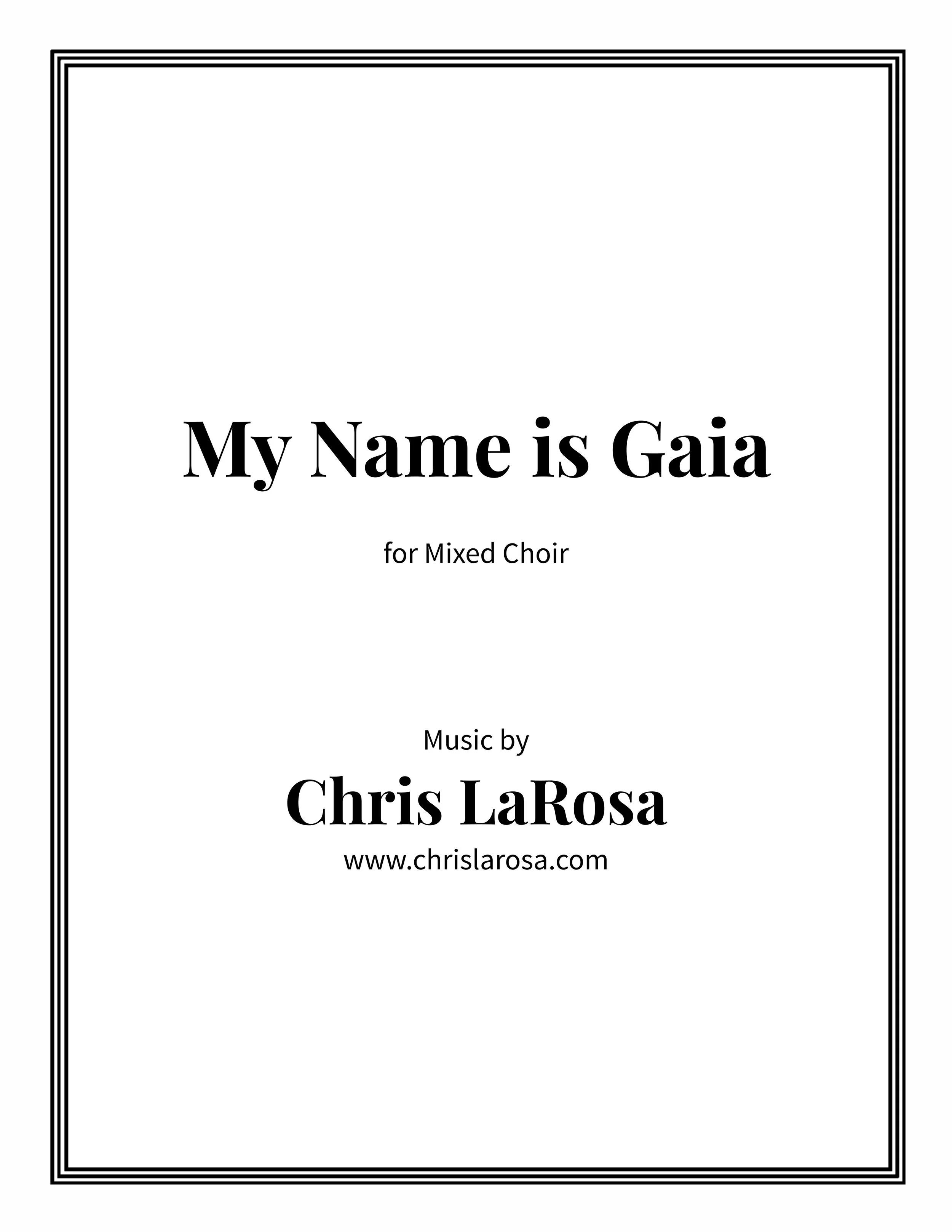 My Name is Gaia