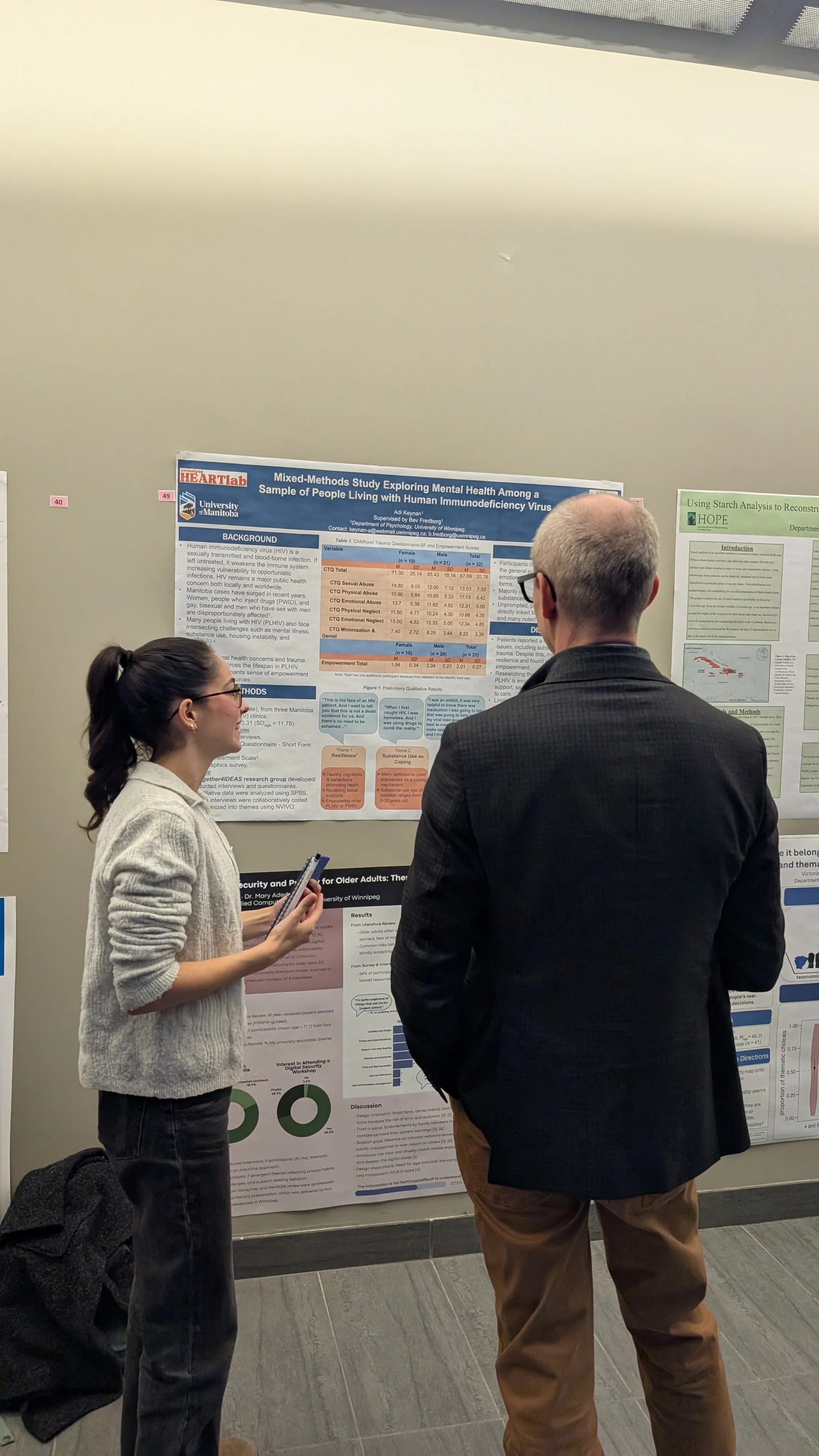 Adi Keynan presenting her poster at the 20th annual Randy Kobes Symposium