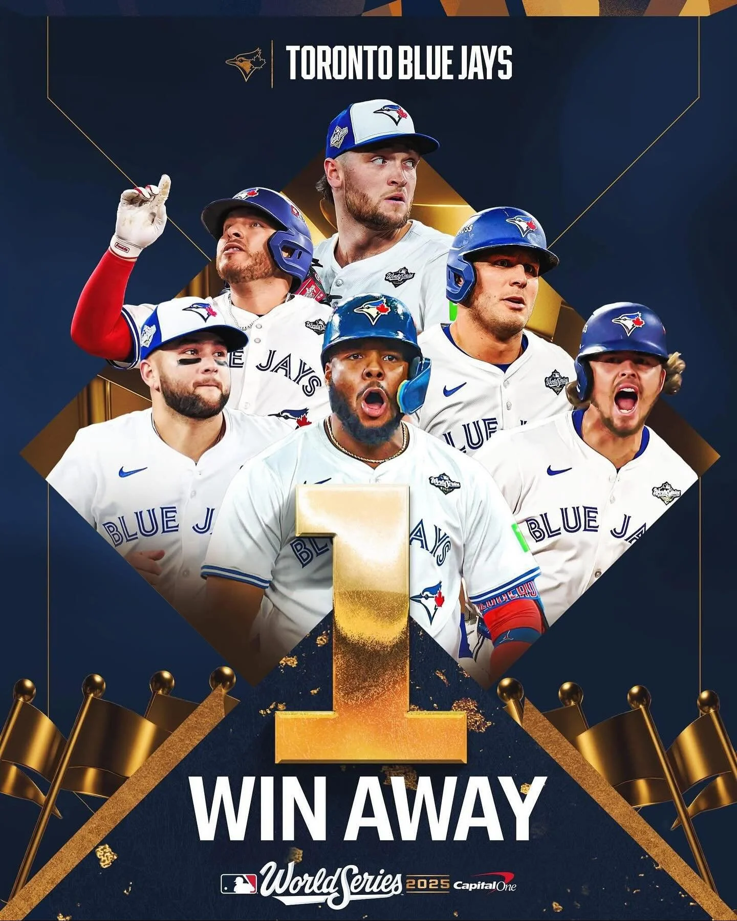 ONE. 👏 GAME. 👏 AWAY. 👏
Let&rsquo;s celebrate like champs! 💙⚾️
Grab a Blue Jays Party Tray today and get a *FREE Las Vegas Roll &mdash; today only (Friday)!

*Must order on our website. Mention &ldquo;ONEGAME&rdquo; in the notes at checkout. Avail