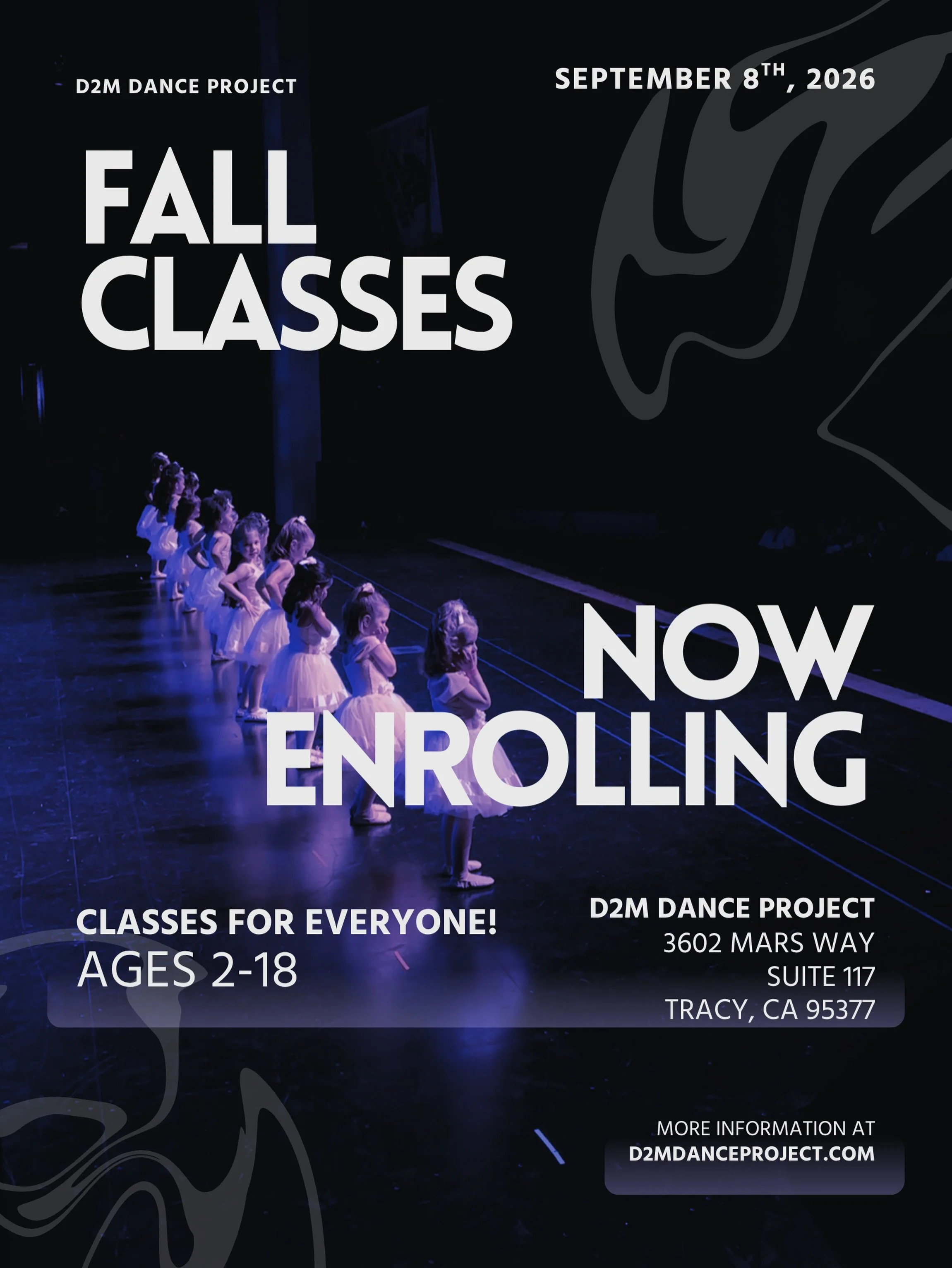 Fall is almost here and we can&rsquo;t wait to welcome everyone back! 🤍

If you&rsquo;ve been thinking about signing your dancer up, now&rsquo;s the time. Classes start September 8th and we&rsquo;d love to have you join us this season!

Ages 2&ndash