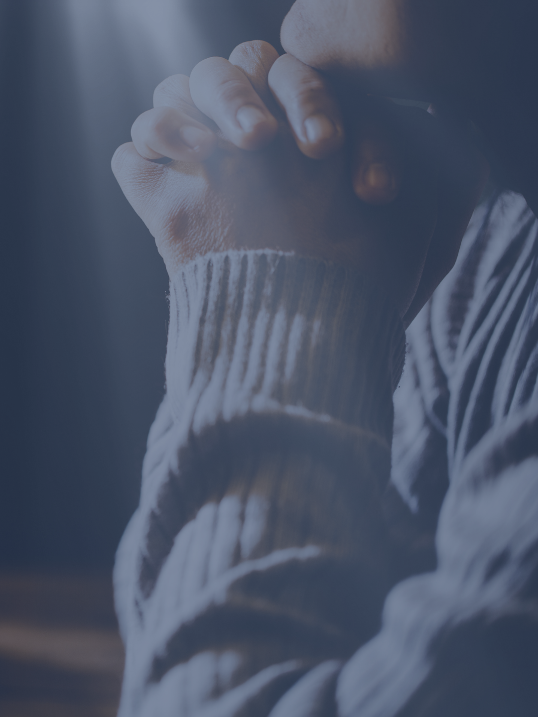 Praying hands in a Catholic church