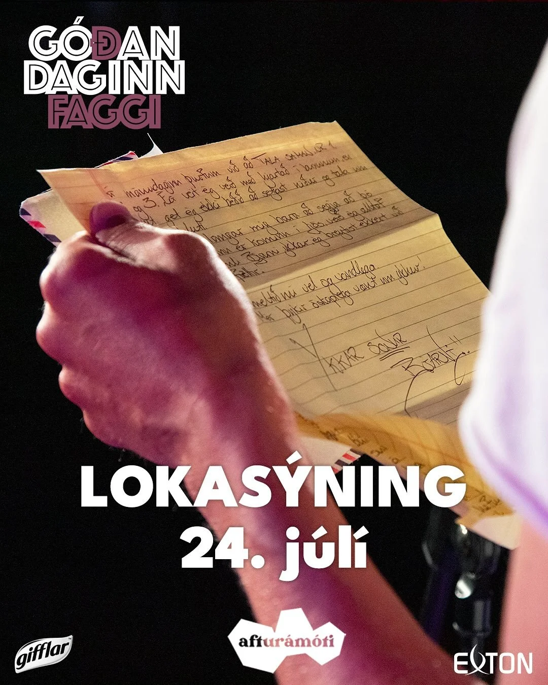G&Oacute;&ETH;AN DAGINN FAGGI - LOKAS&Yacute;NING &Aacute; MORGUN 24.  j&uacute;l&iacute;! - Allra s&iacute;&eth;asti s&eacute;ns -tryggi&eth; ykkur mi&eth;a &aacute; tix.is e&eth;a &aacute; afturamoti.is
