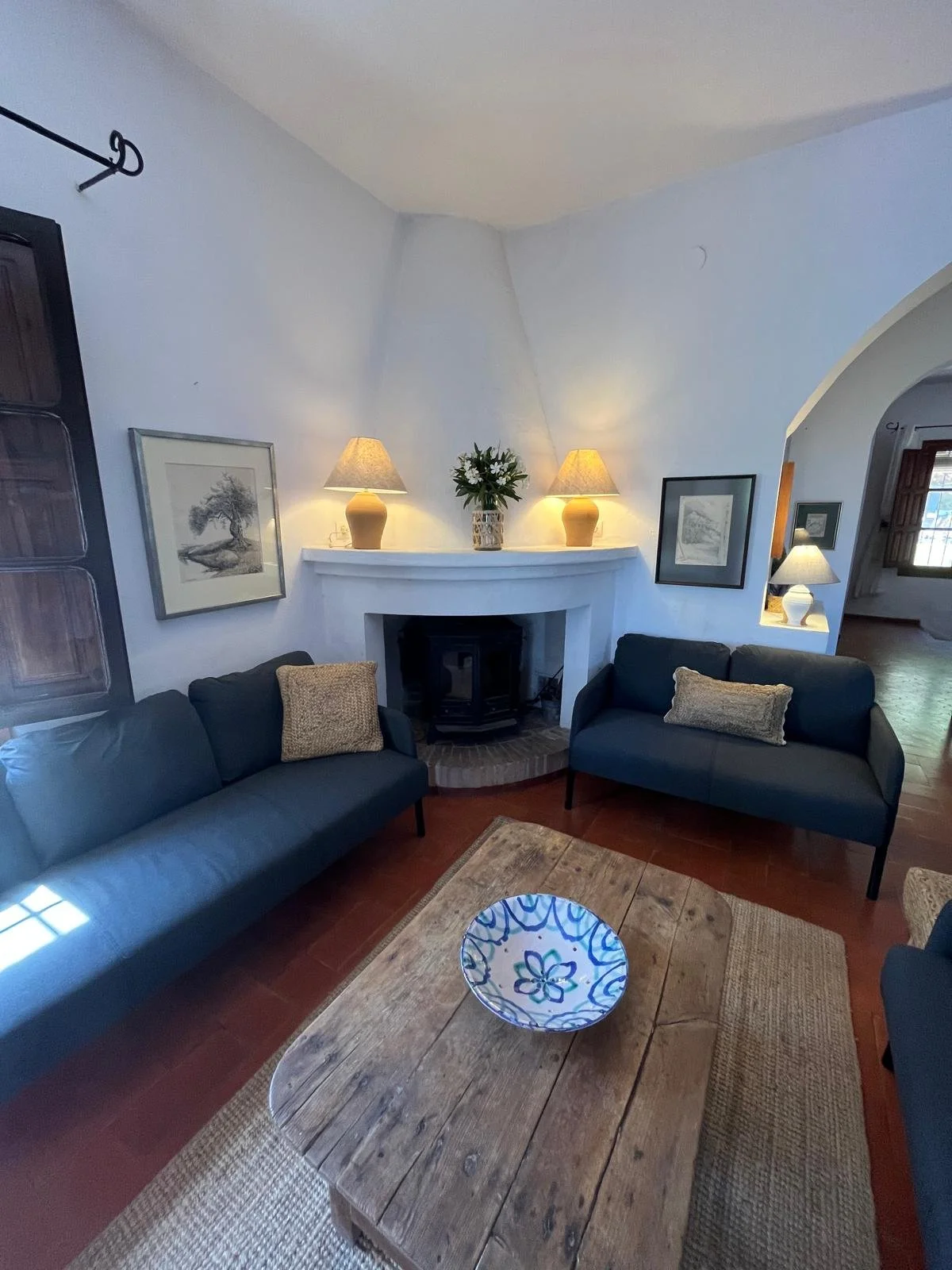 The woodburning stove...gorgeous in the winter months.