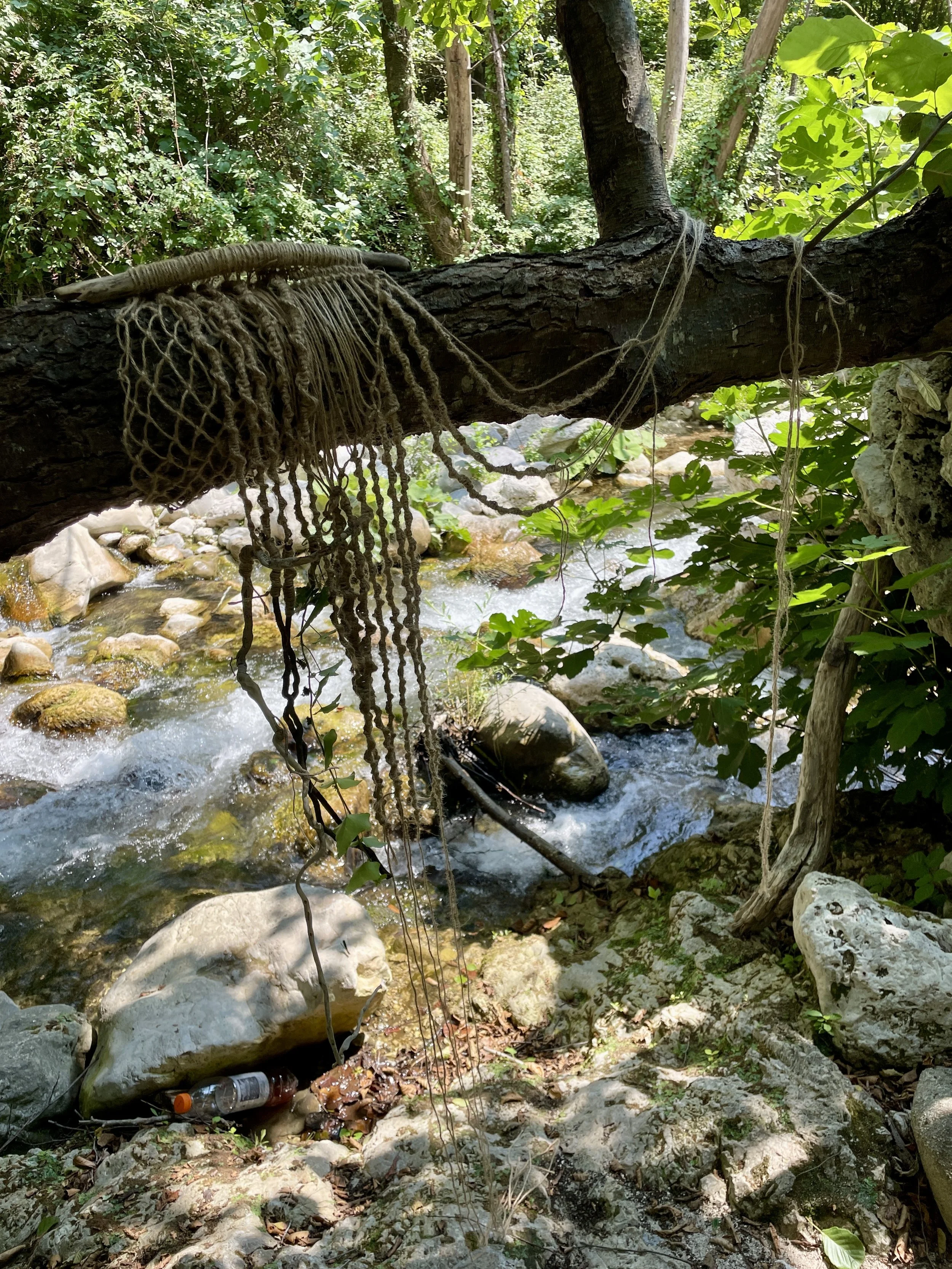 last stage - adding roots, ivy, and completing the waterfall section