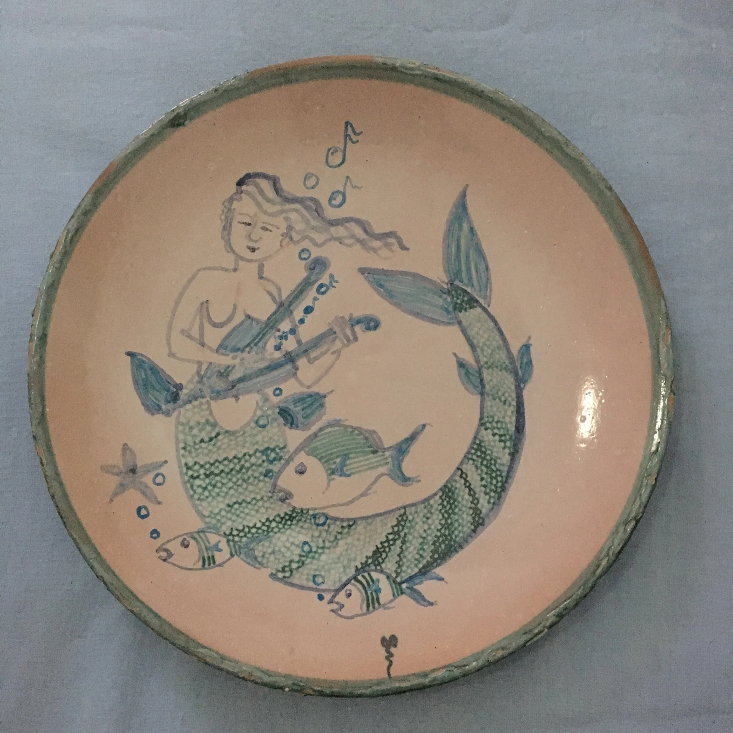 Mermaid ceramic plate