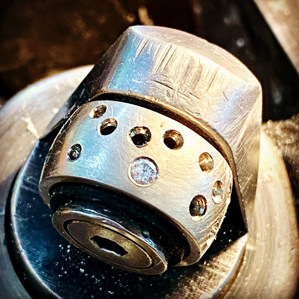 bezel set round stone rings
