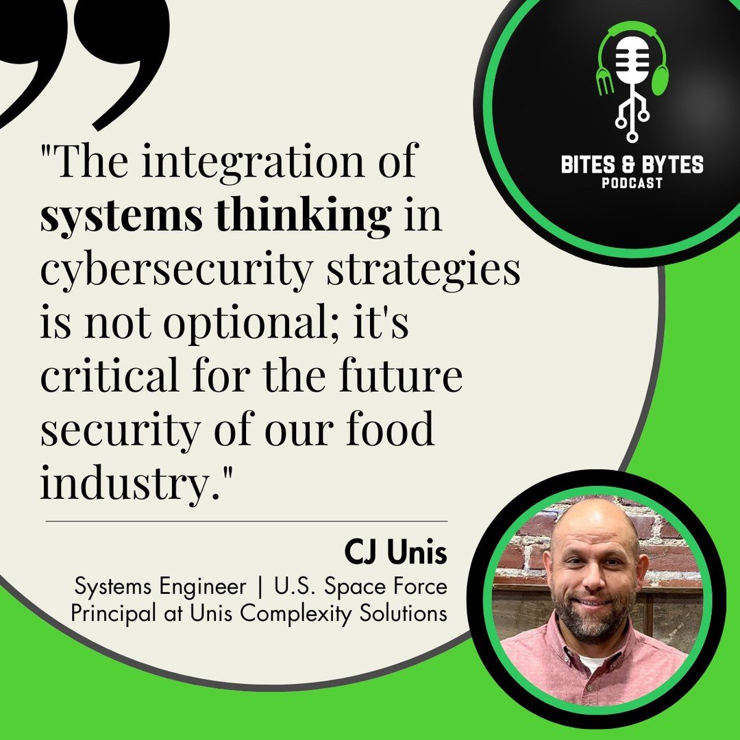 🚀 Discover the importance of Systems Thinking to enhance the cyber resiliency of the Food Industry with our host, @demokristin | @demokris, and our guest, Carl &quot;C.J.&quot; Unis. 🛡️💡 How can we better protect our food ecosystem?

🎧 Join the c
