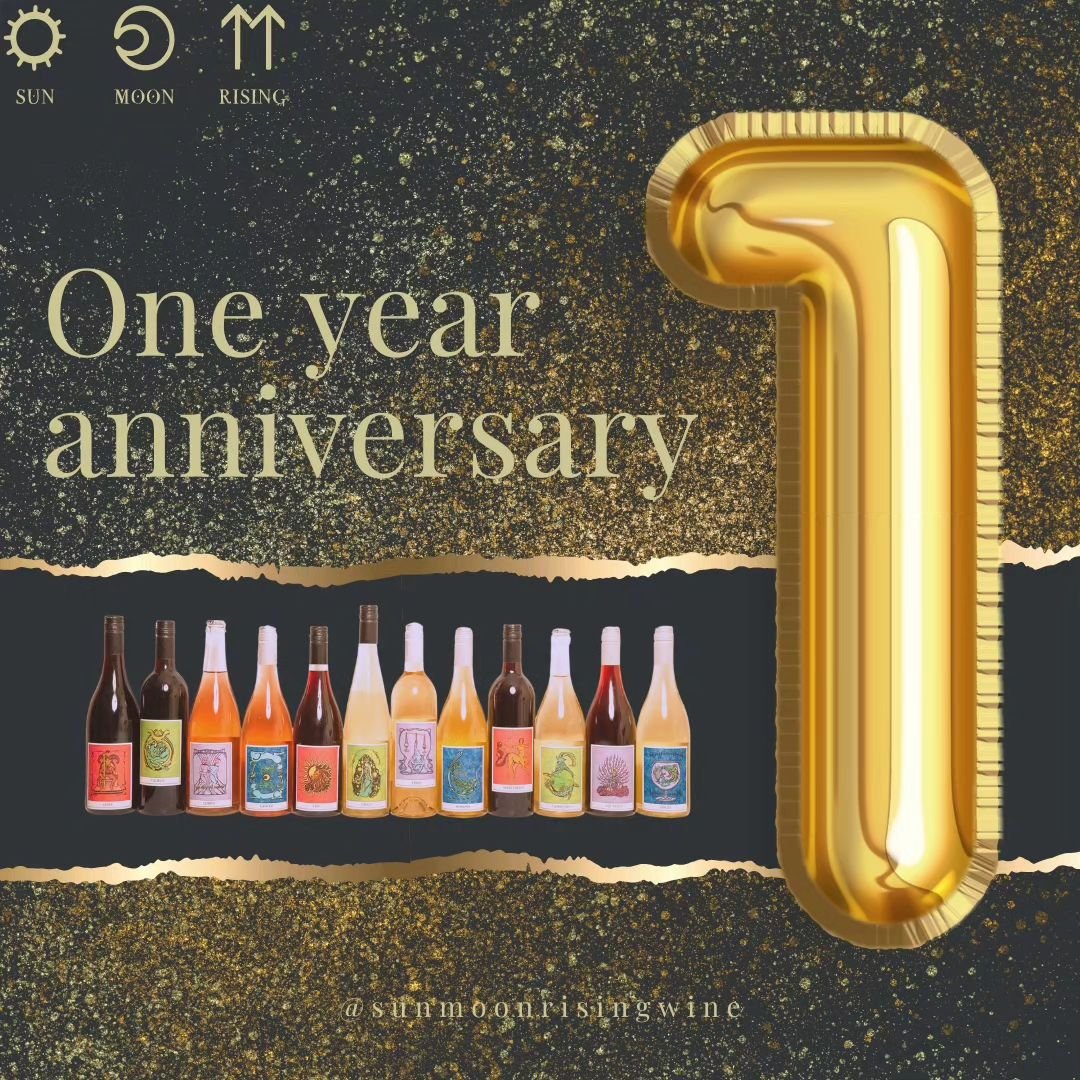 We're celebrating something BIG 🥂 One year ago, we launched Sun Moon Rising to the world. We thought this was the perfect time to reshare our story. Founded by two women, a certified sommelier and an astrology lover, SMR combines the ancient philoso