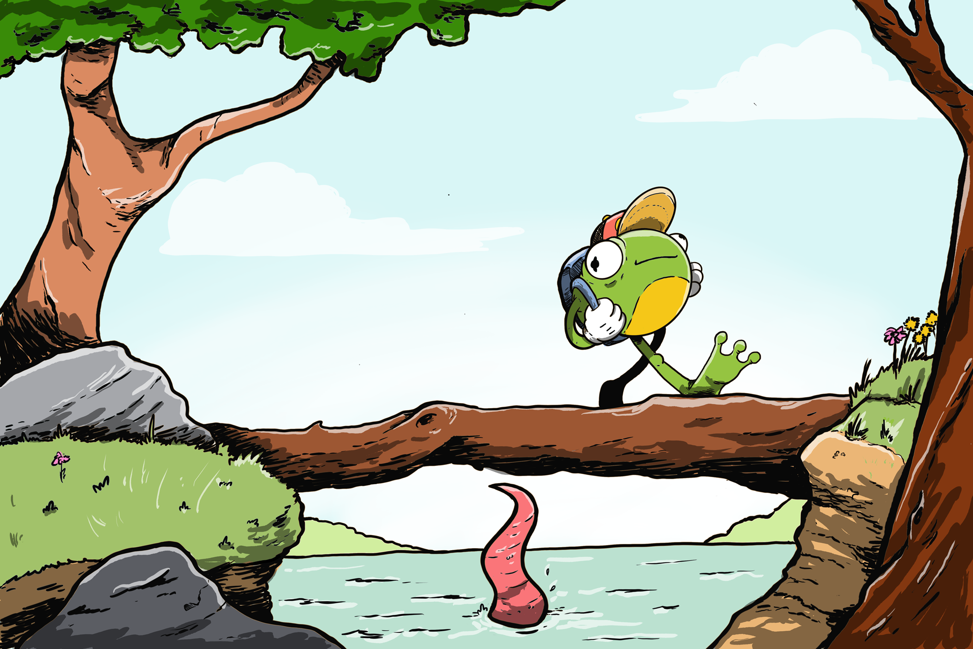 Ollie Goes For A Stroll