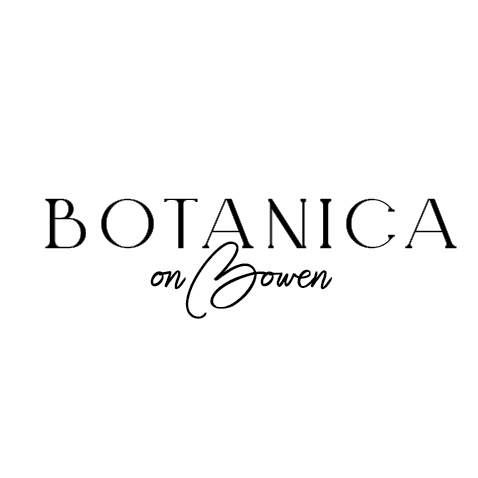Botanica on Bowen logo in black text on a white background.